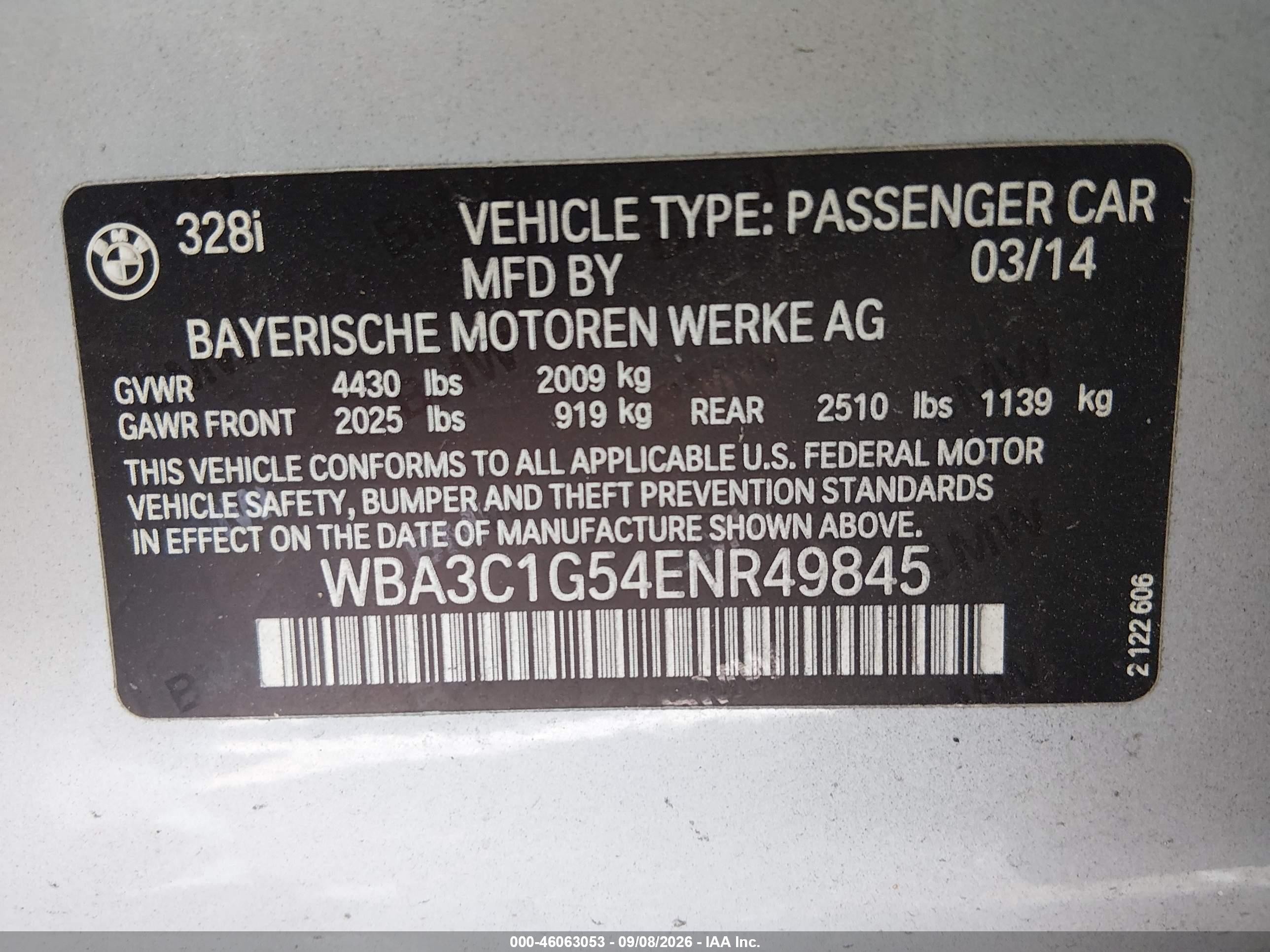 2014 Bmw 328i   Silver vin: WBA3C1G54ENR49845