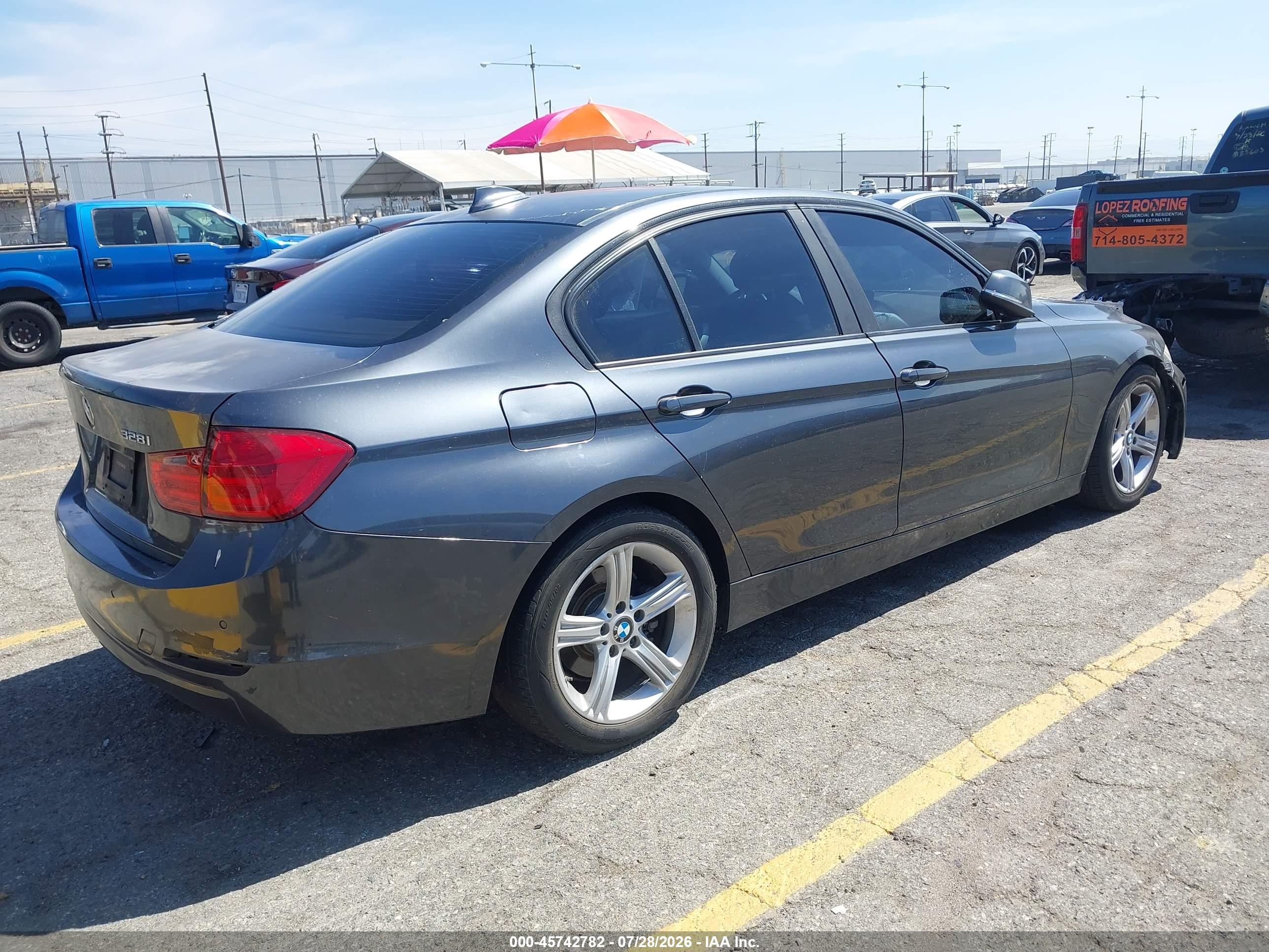 2013 Bmw 328i   Gray vin: WBA3C1G56DNR44192