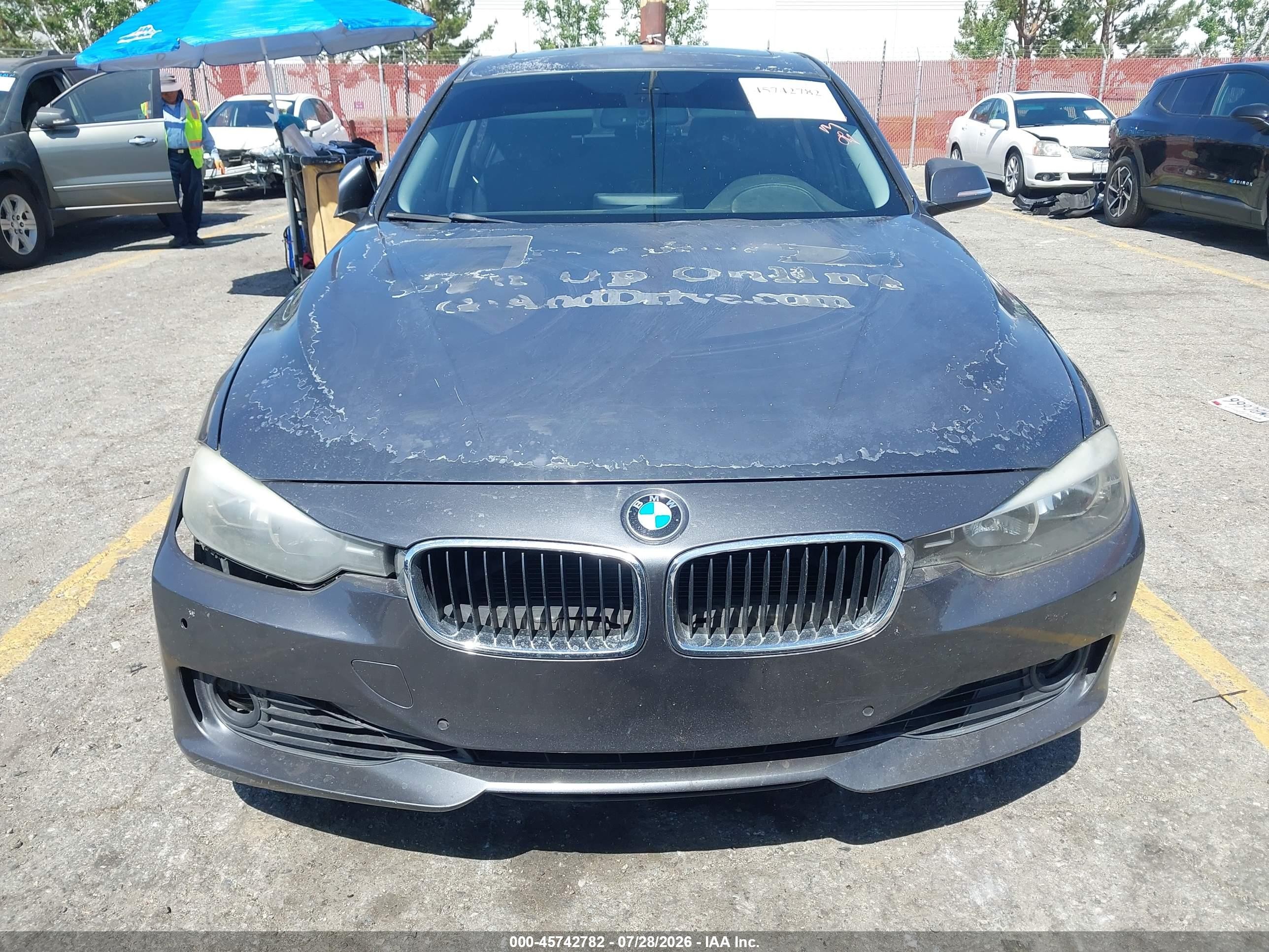 2013 Bmw 328i   Gray vin: WBA3C1G56DNR44192
