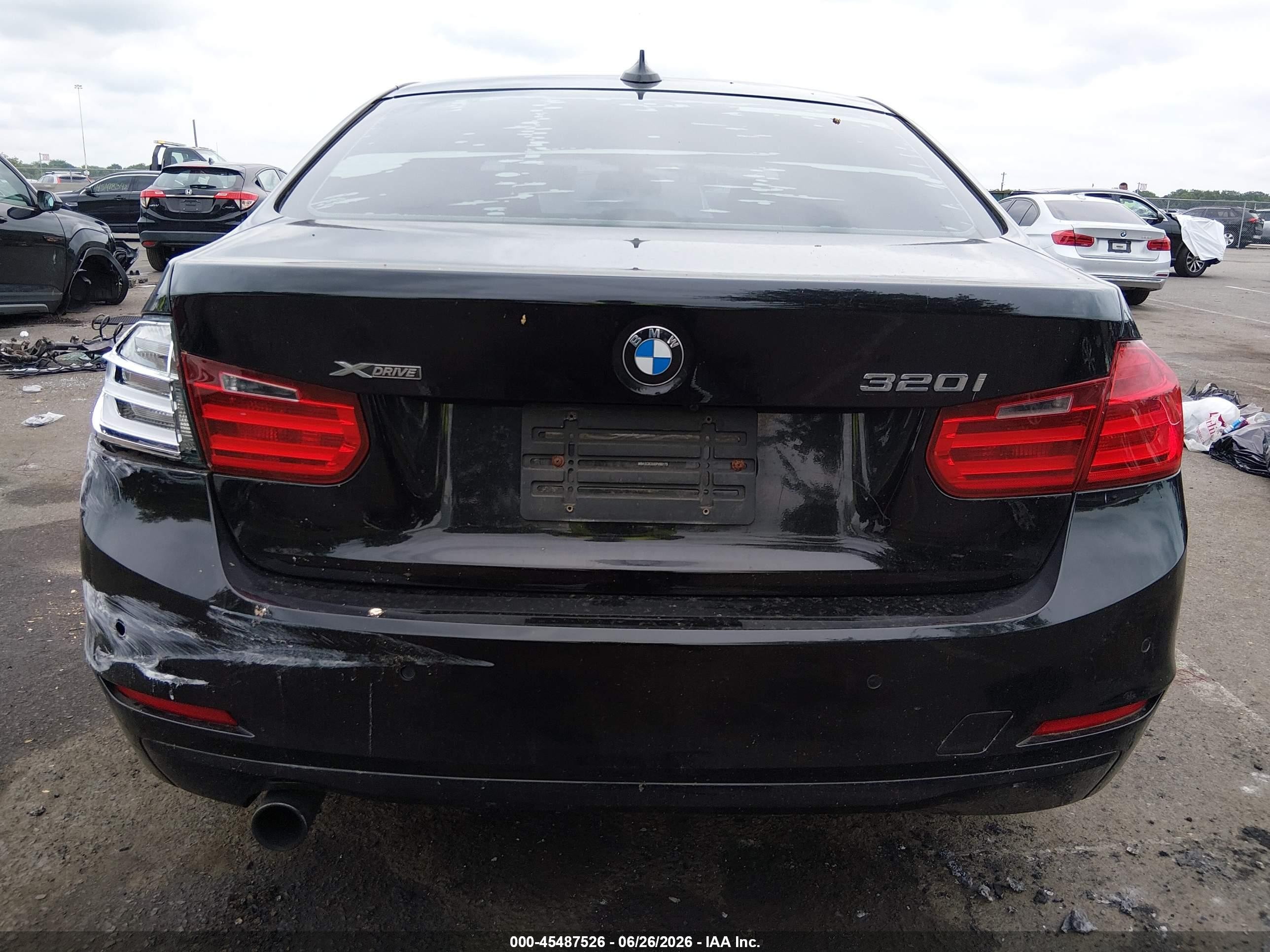 2014 Bmw 320i Xdrive Black vin: WBA3C3C50EPV90175