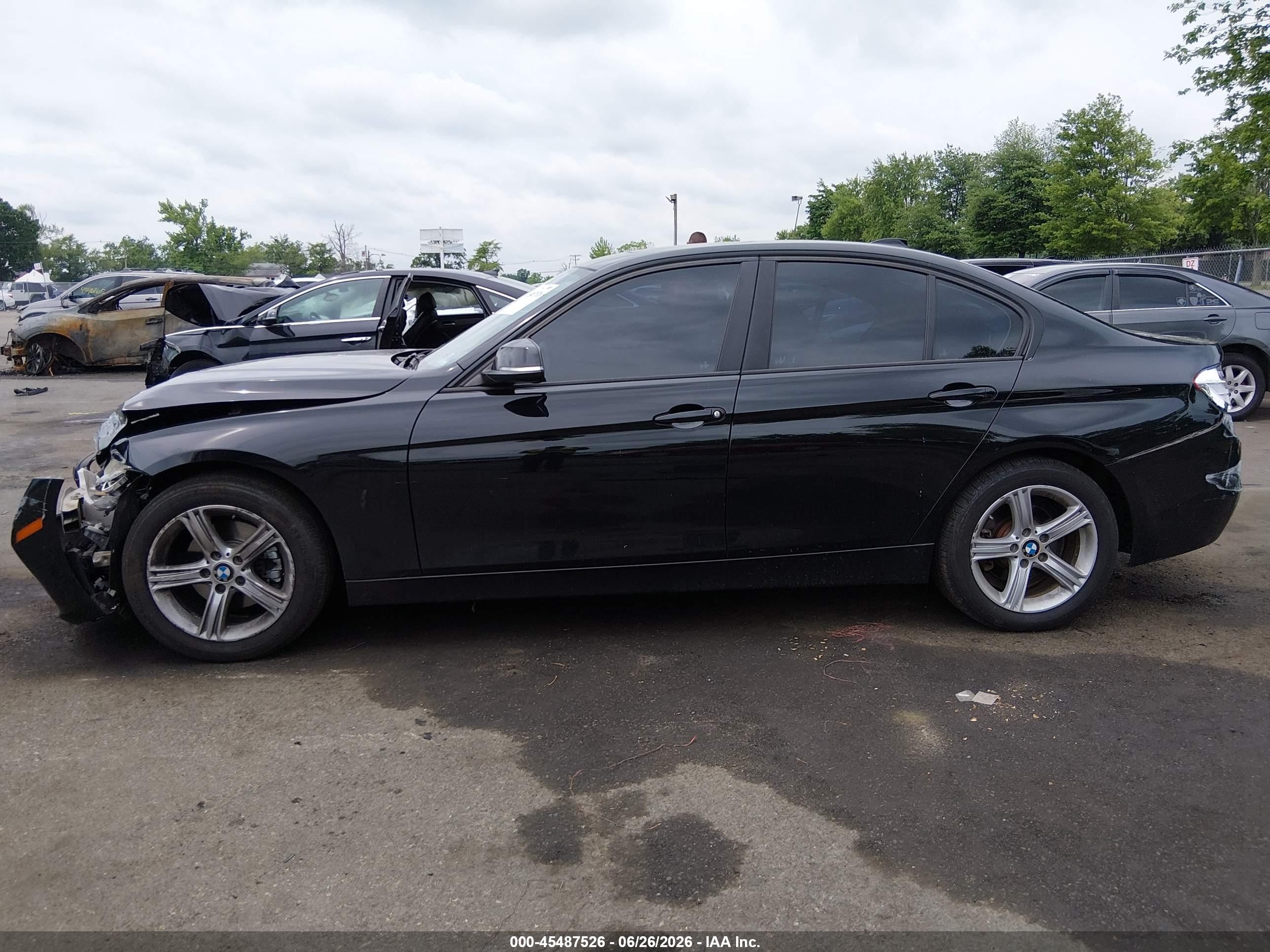 2014 Bmw 320i Xdrive Black vin: WBA3C3C50EPV90175