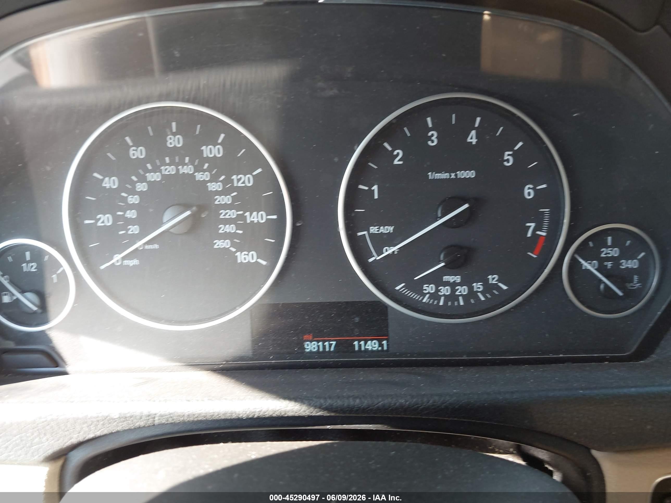 2014 Bmw 320i Xdrive Light Blue vin: WBA3C3C54EF983571