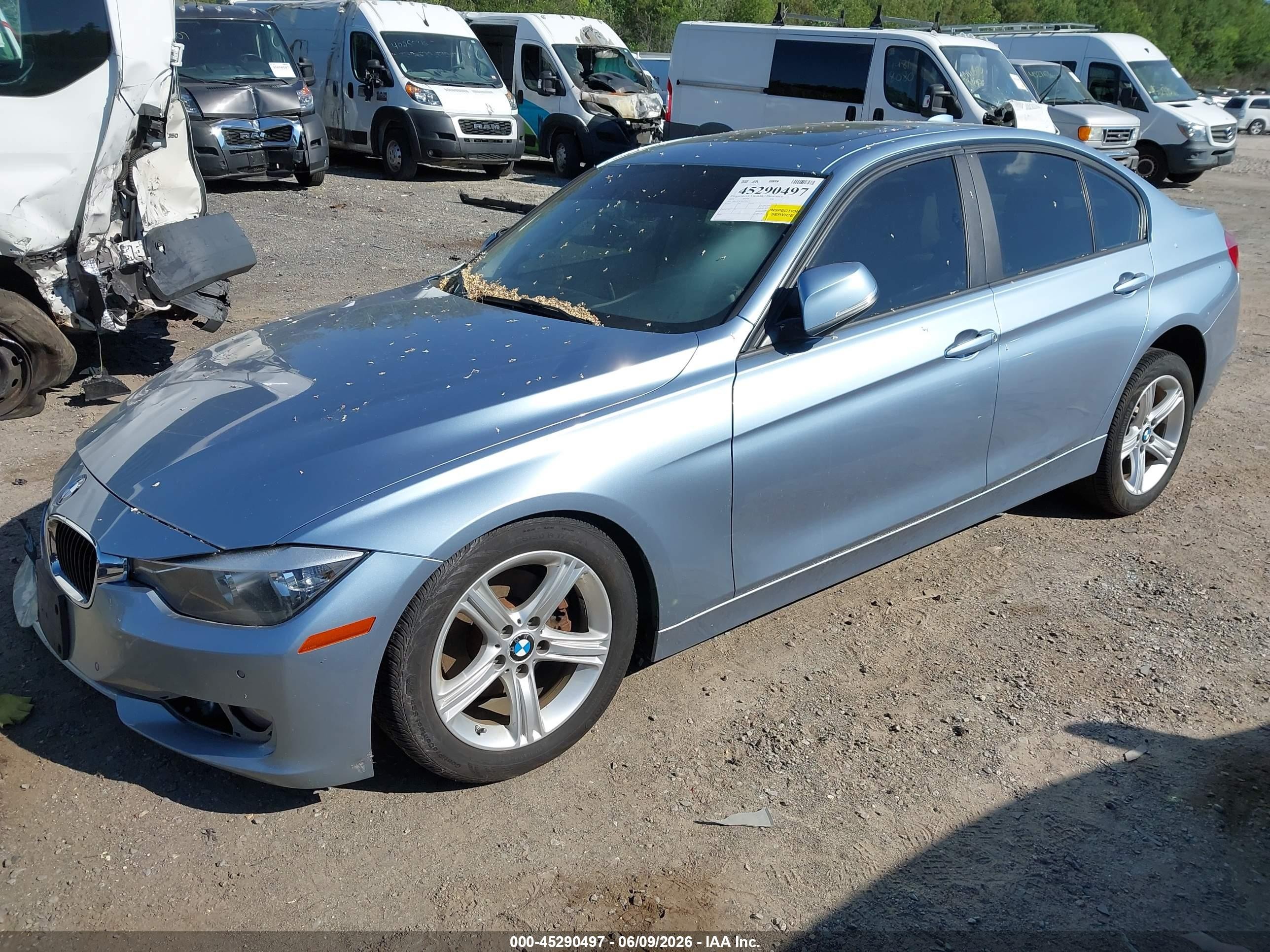 2014 Bmw 320i Xdrive Light Blue vin: WBA3C3C54EF983571