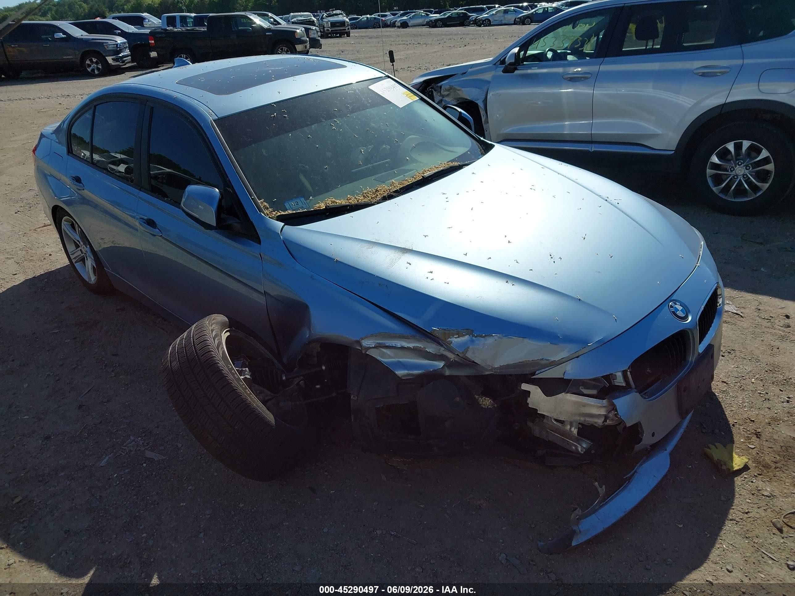 2014 Bmw 320i Xdrive Light Blue vin: WBA3C3C54EF983571