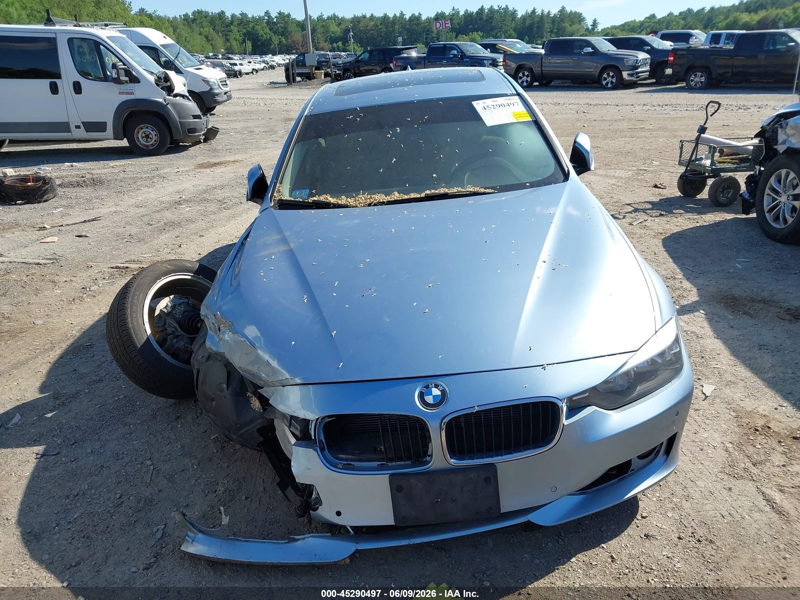 2014 Bmw 320i Xdrive Light Blue vin: WBA3C3C54EF983571
