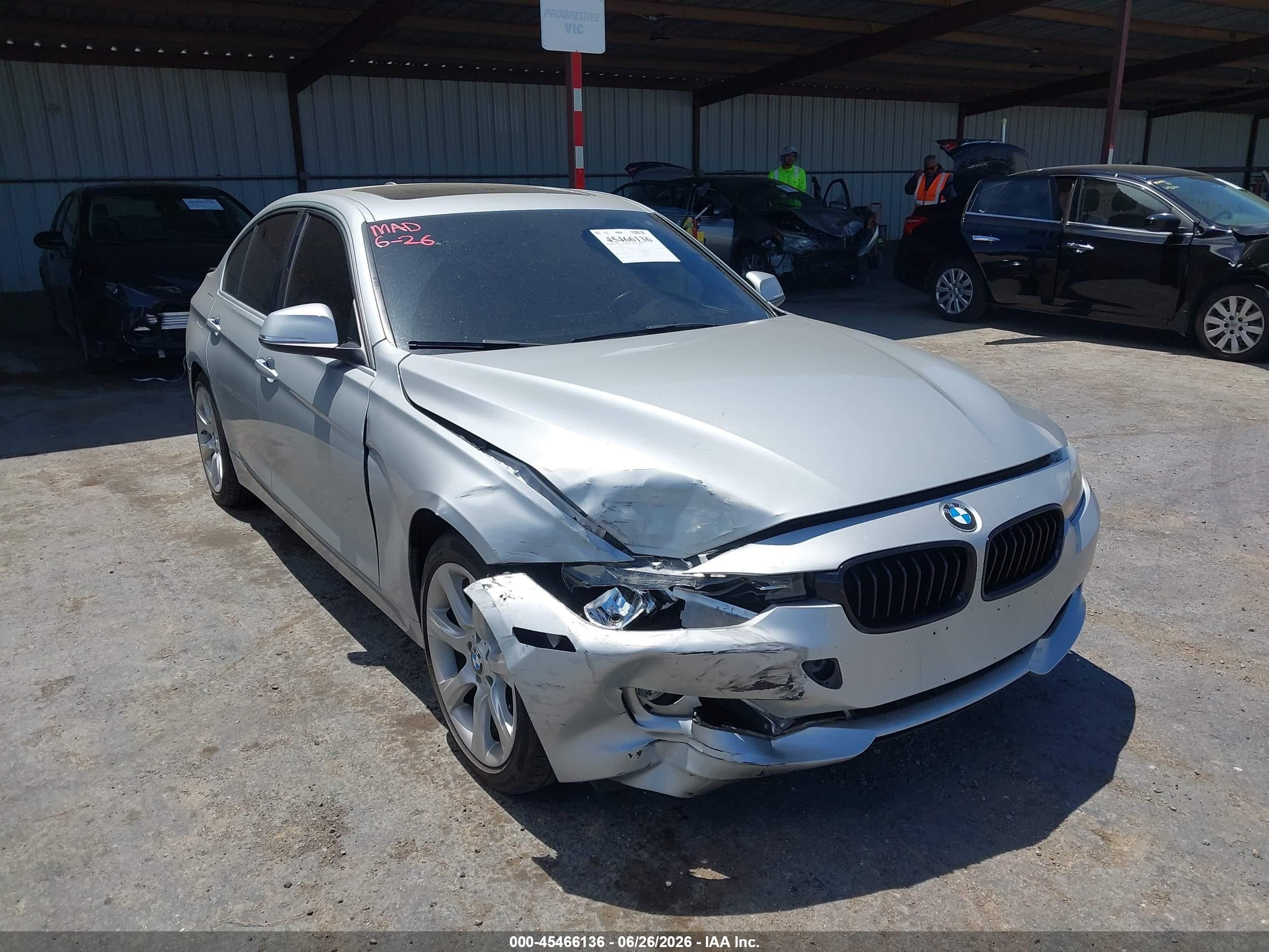 2015 Bmw 320i Xdrive Silver vin: WBA3C3C54FK202752