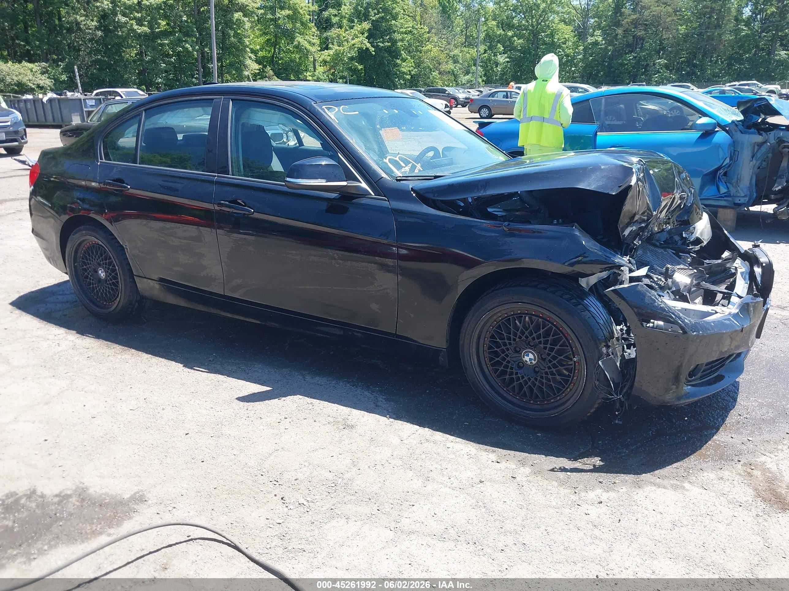 2015 Bmw 320i Xdrive Black vin: WBA3C3C54FK203416