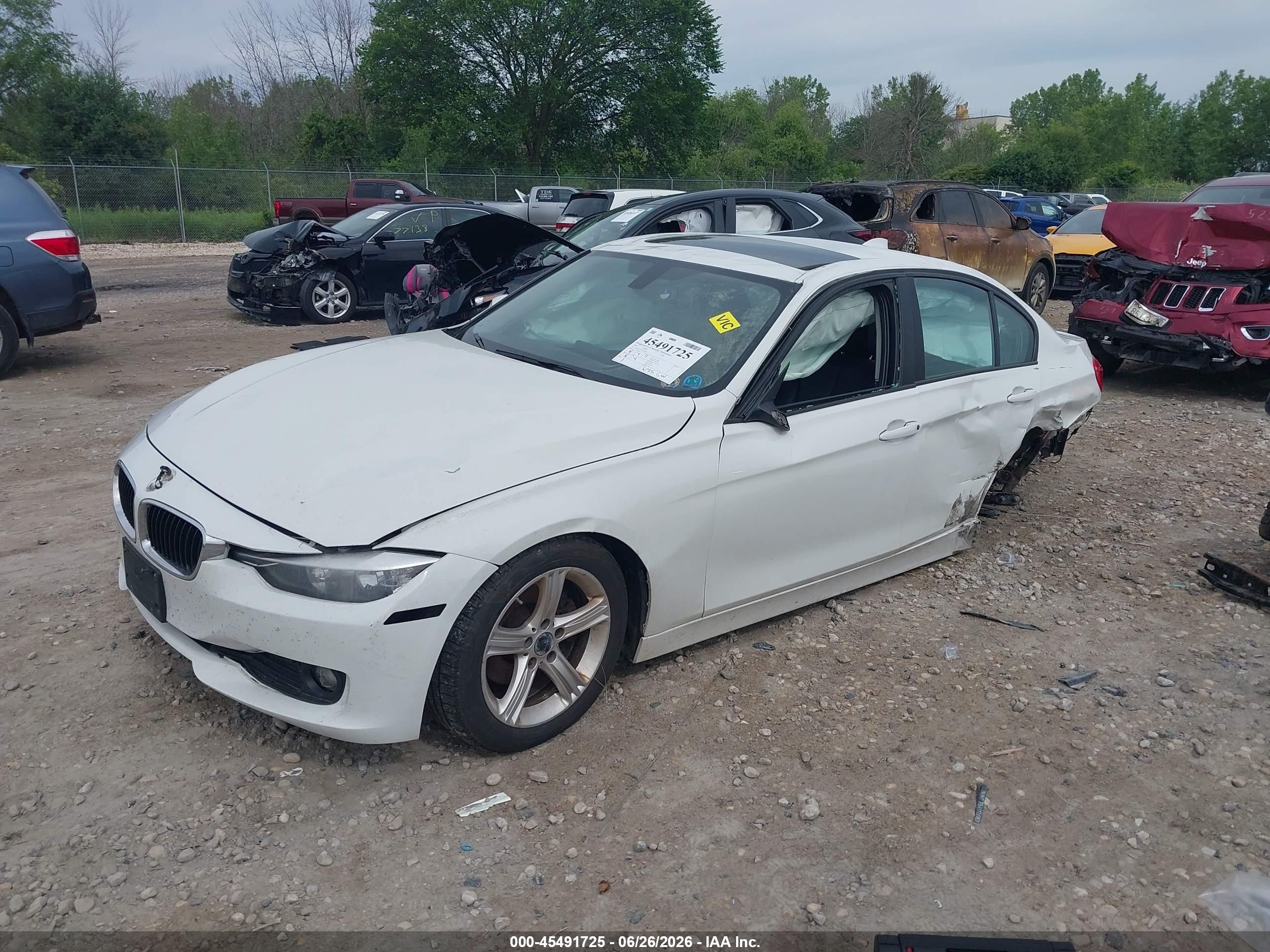 2015 Bmw 320i Xdrive White vin: WBA3C3C56FP664524