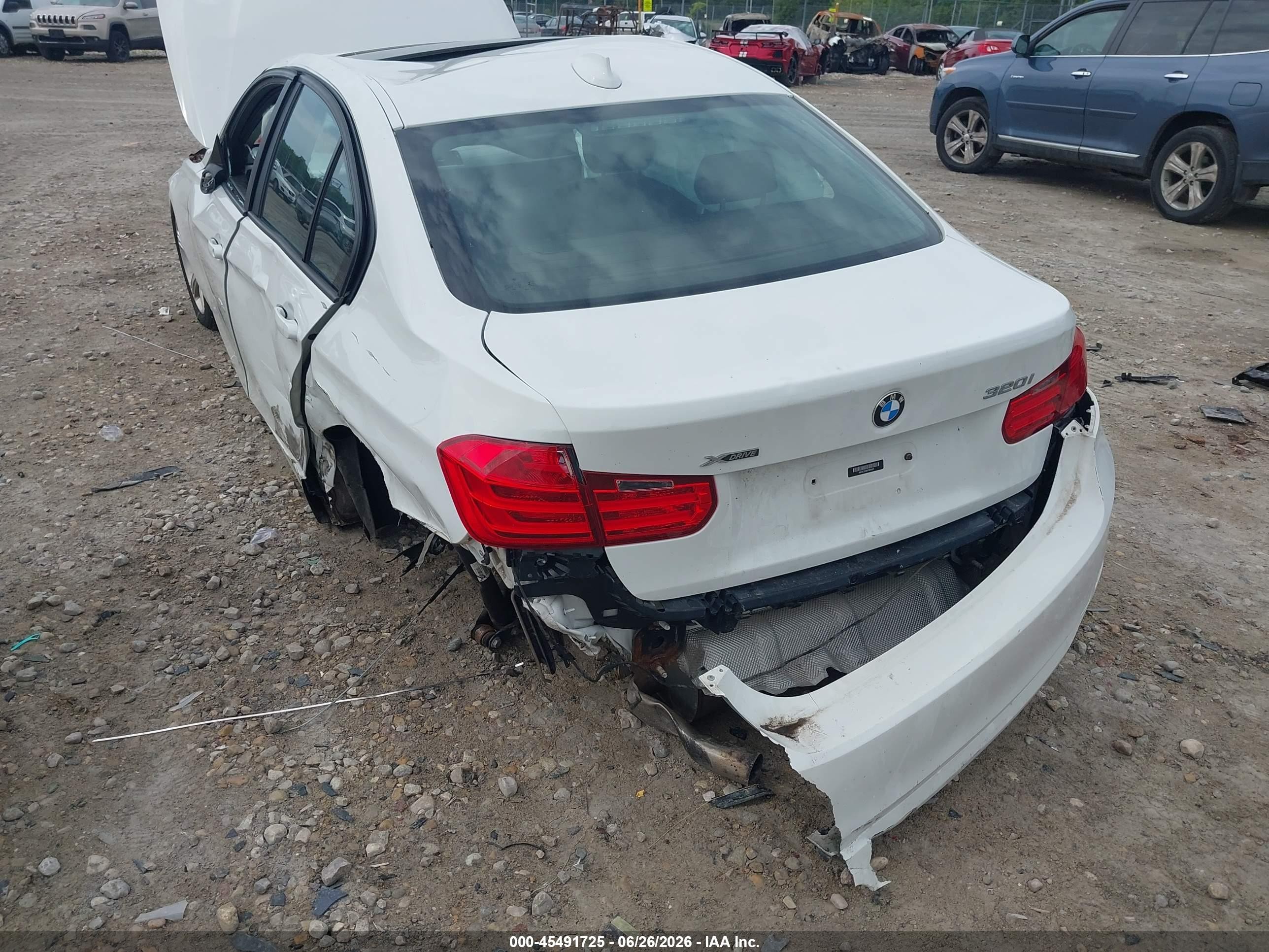 2015 Bmw 320i Xdrive White vin: WBA3C3C56FP664524