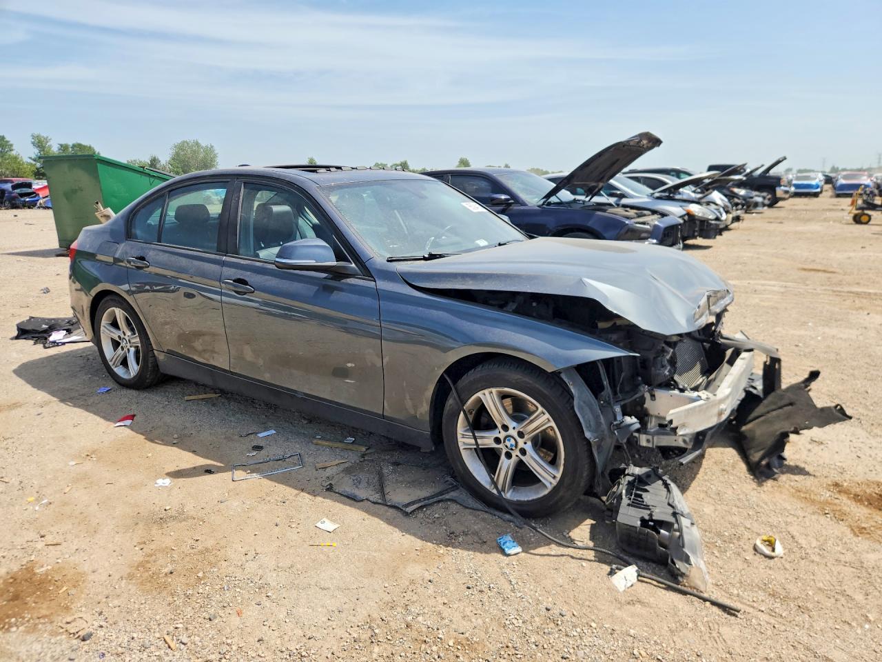 2013 Bmw 320 I Xdrive Gray vin: WBA3C3C57DF980761