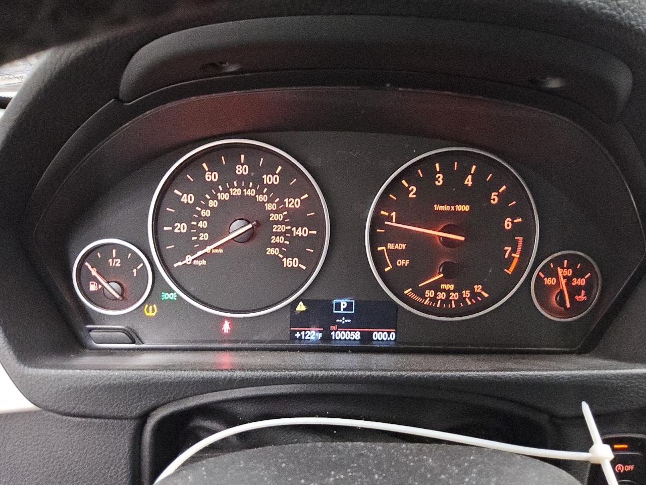 2015 Bmw 320 I Xdrive White vin: WBA3C3C57FK202468 Damage: Warning - Tire Pressure, On, Unacceptable