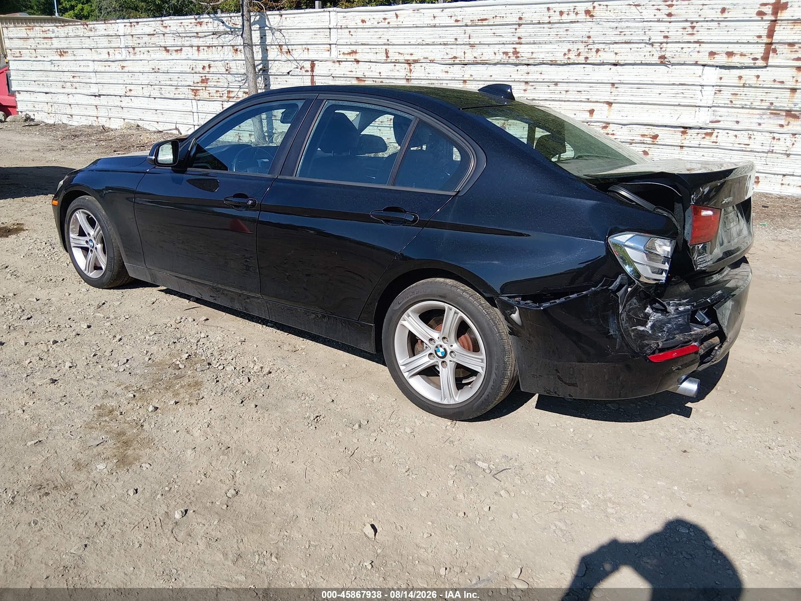 2013 Bmw 320i Xdrive Black vin: WBA3C3C59DF146524