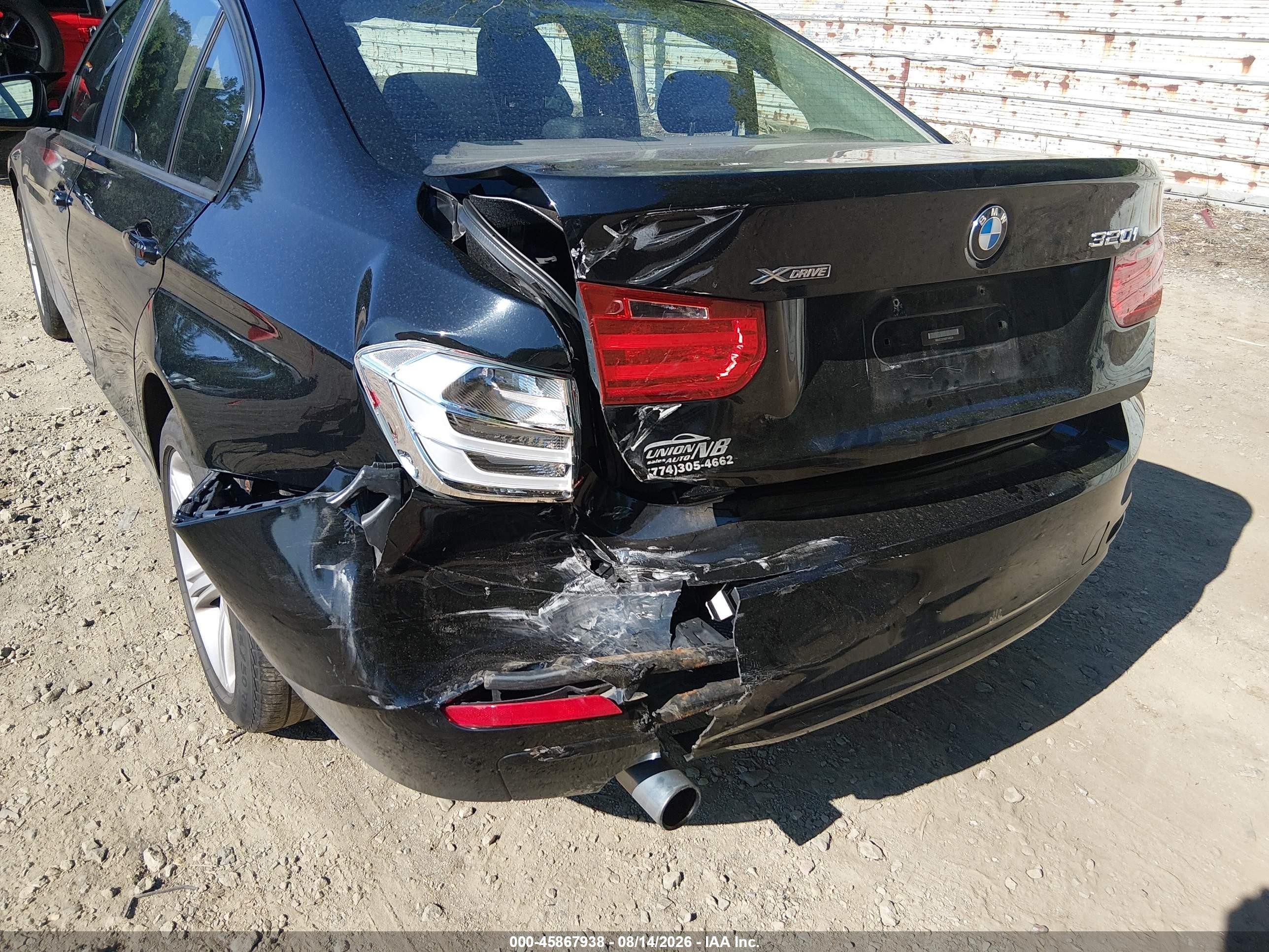 2013 Bmw 320i Xdrive Black vin: WBA3C3C59DF146524