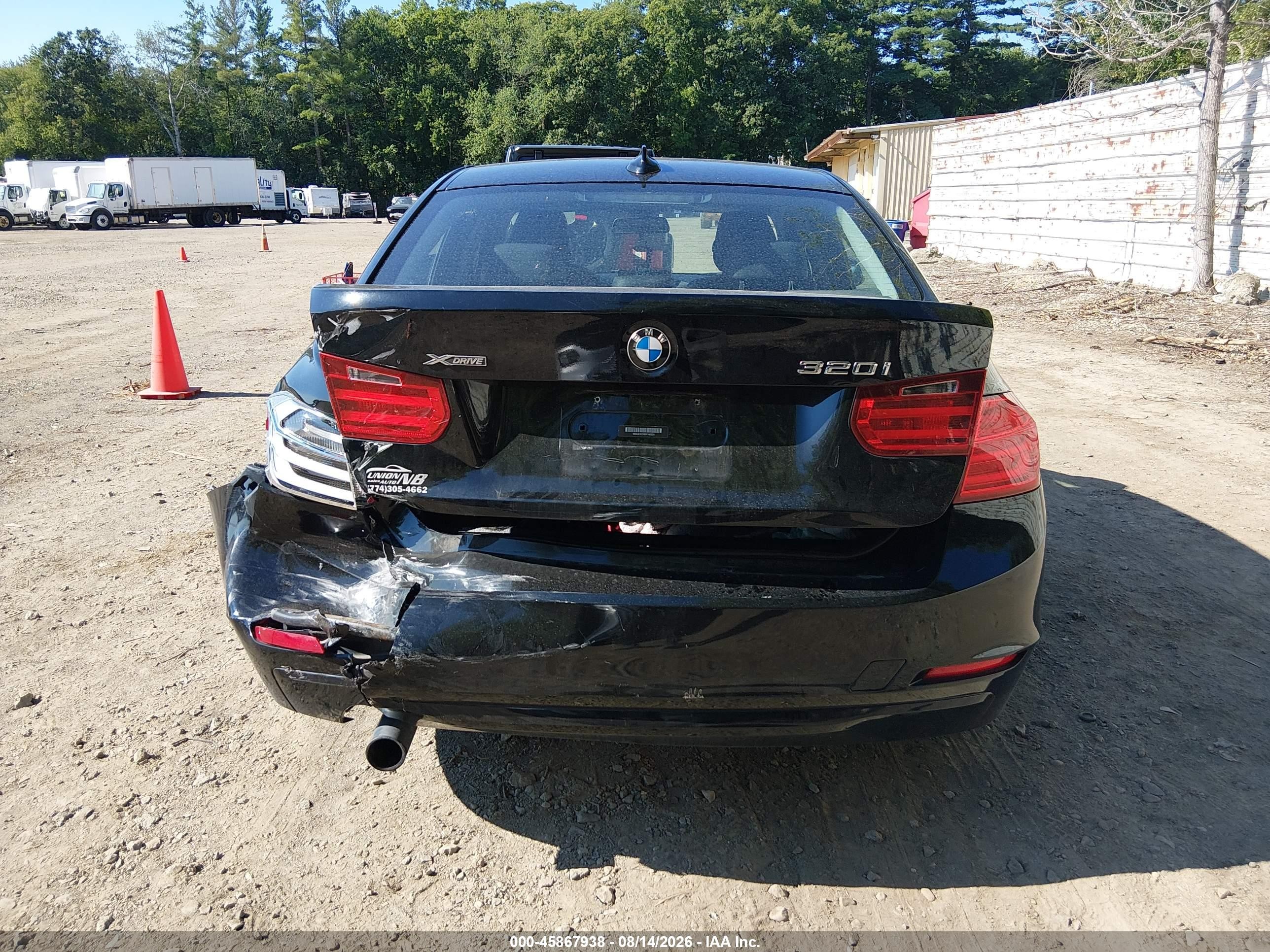 2013 Bmw 320i Xdrive Black vin: WBA3C3C59DF146524