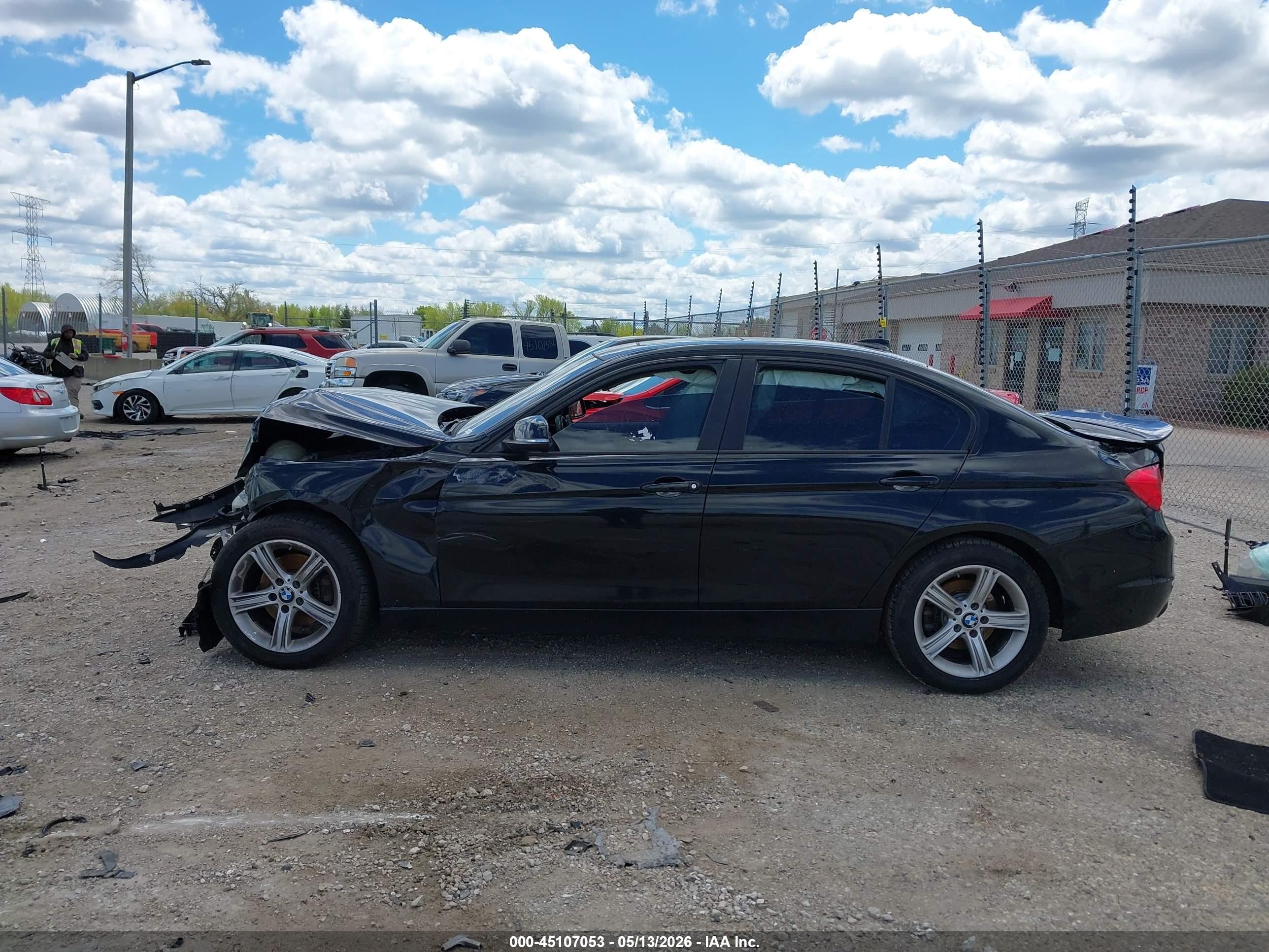 2015 Bmw 320i Xdrive Black vin: WBA3C3C5XFK203081