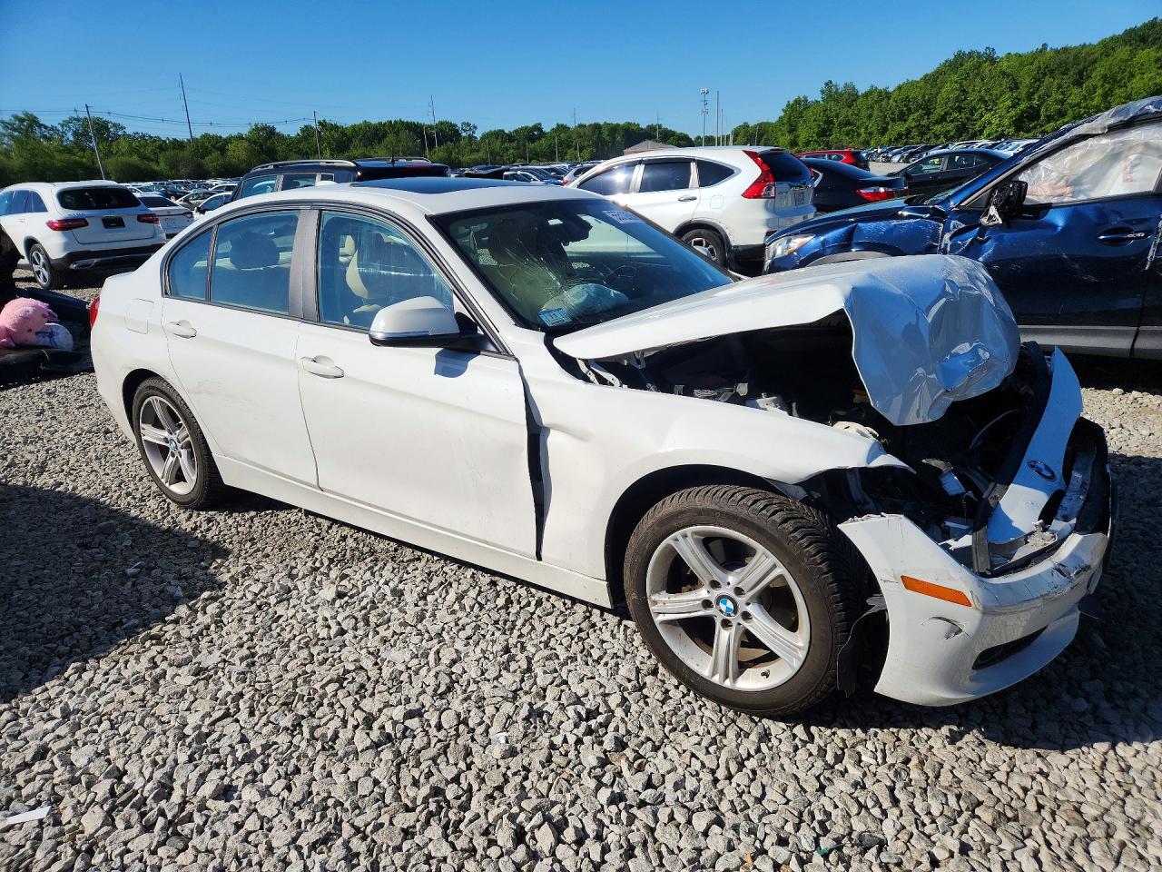 2014 Bmw 320 I Xdrive White vin: WBA3C3G50ENS68111