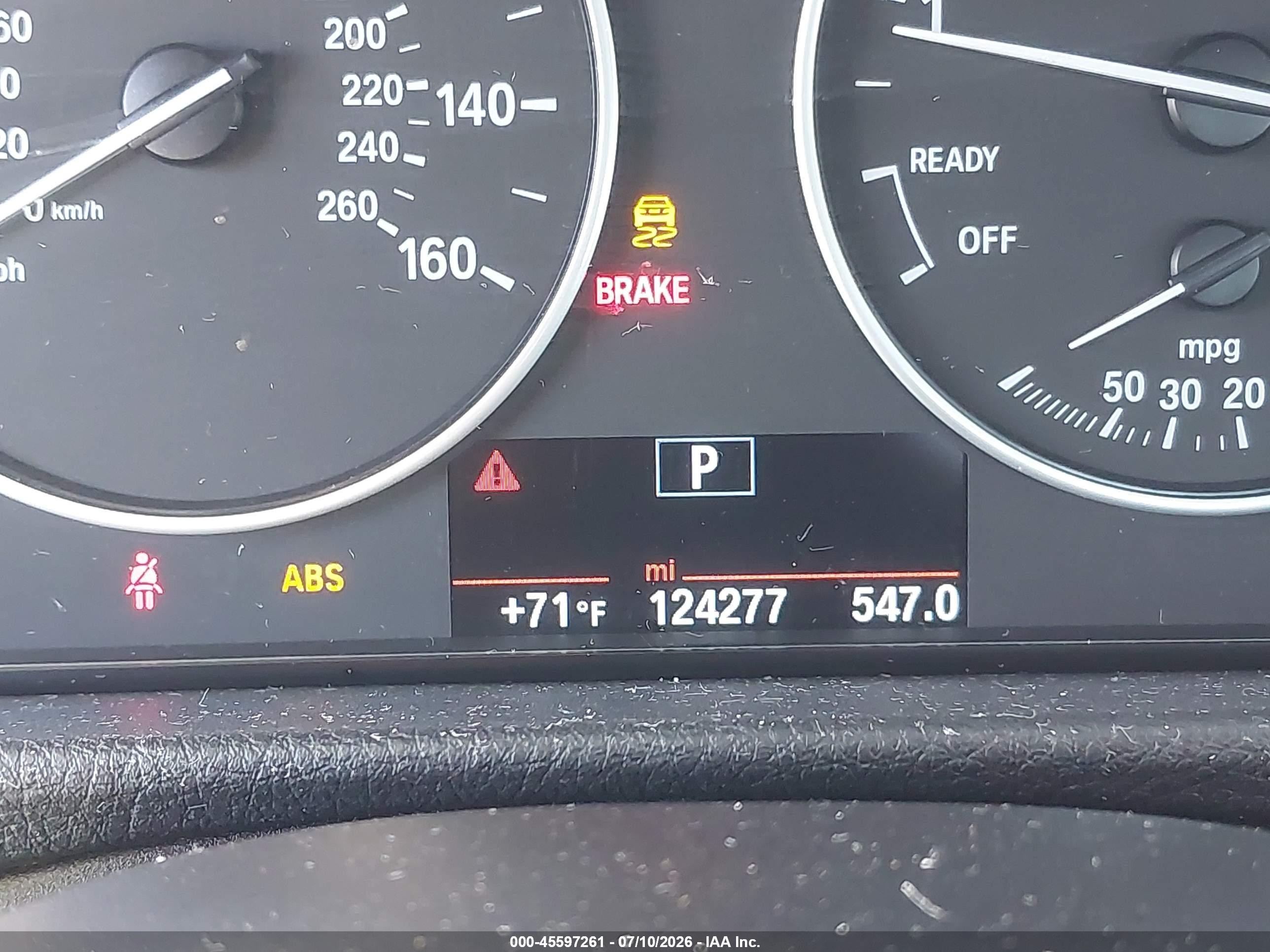 2015 Bmw 320i Xdrive Gray vin: WBA3C3G50FNS76145
