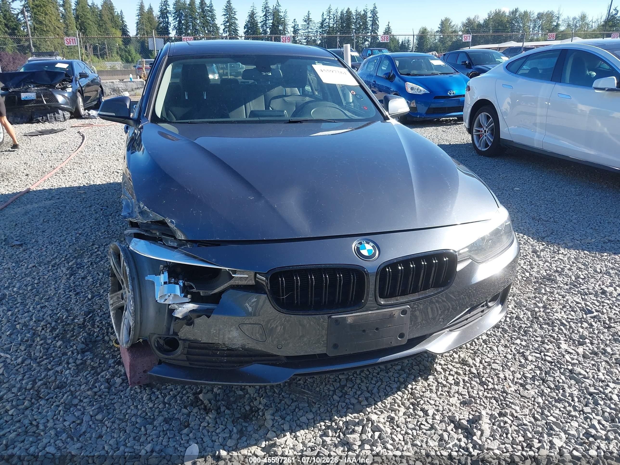 2015 Bmw 320i Xdrive Gray vin: WBA3C3G50FNS76145