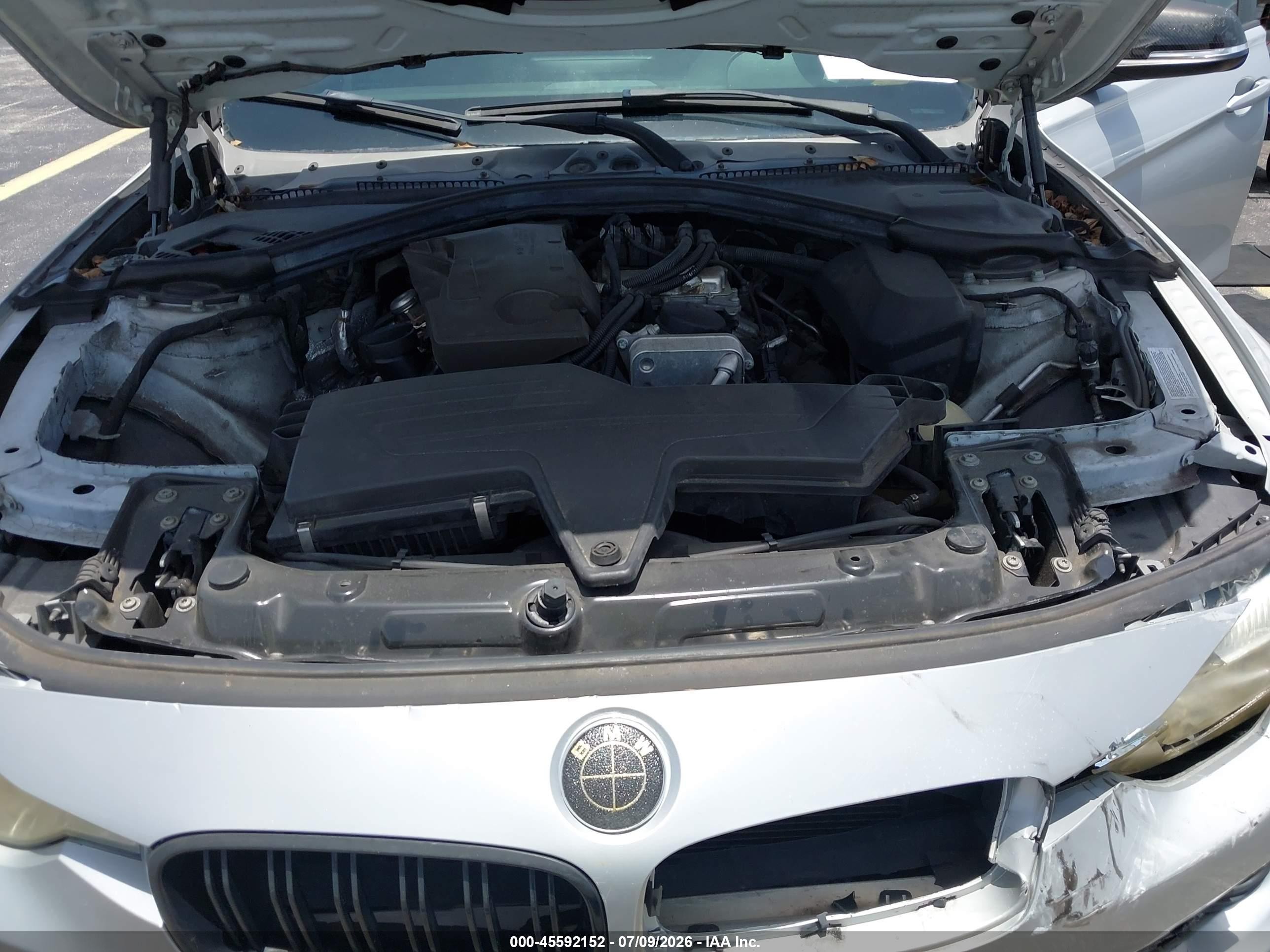 2015 Bmw 320i Xdrive Silver vin: WBA3C3G50FNT52320