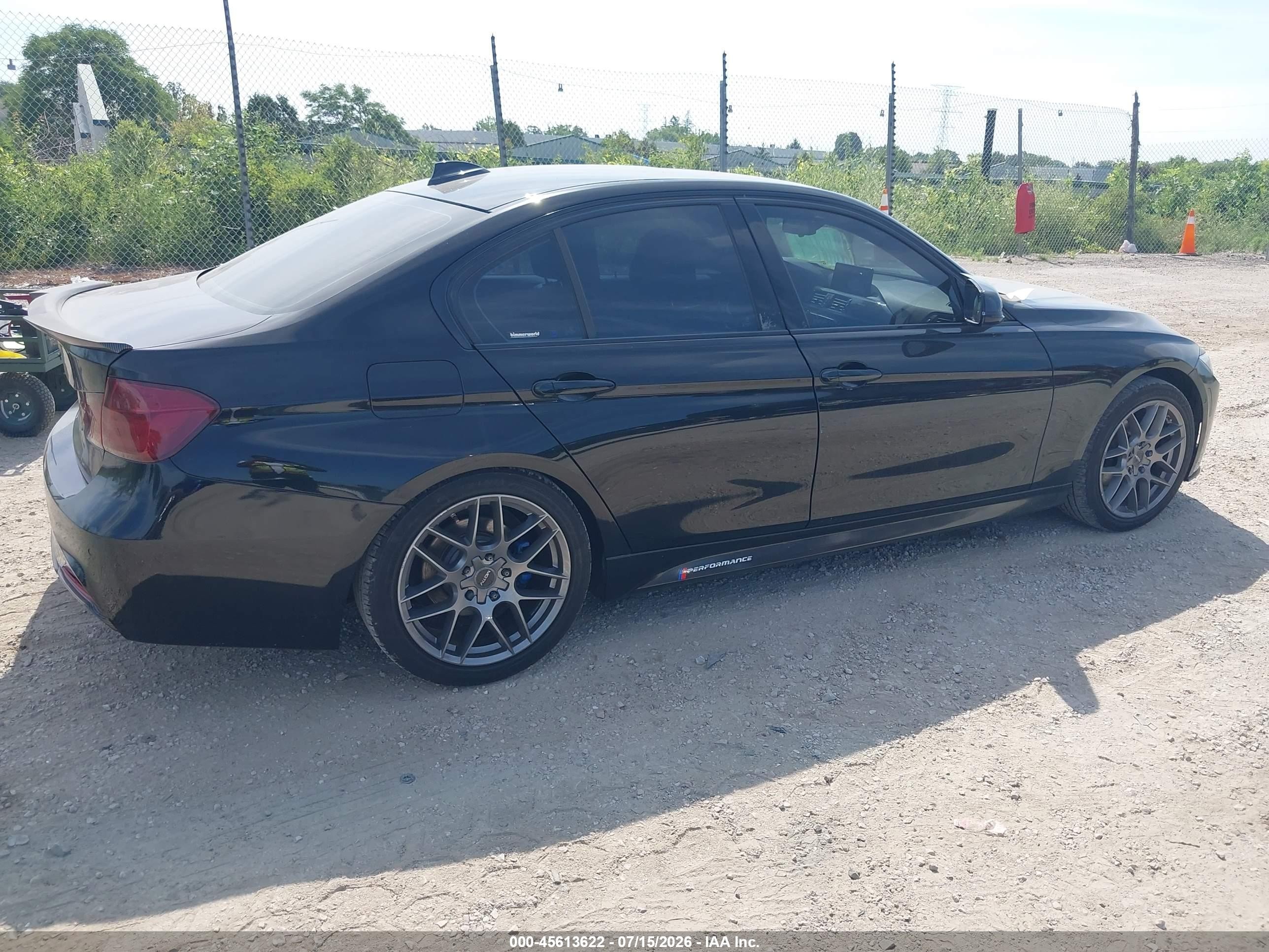 2015 Bmw 320i Xdrive Black vin: WBA3C3G51FNT52438