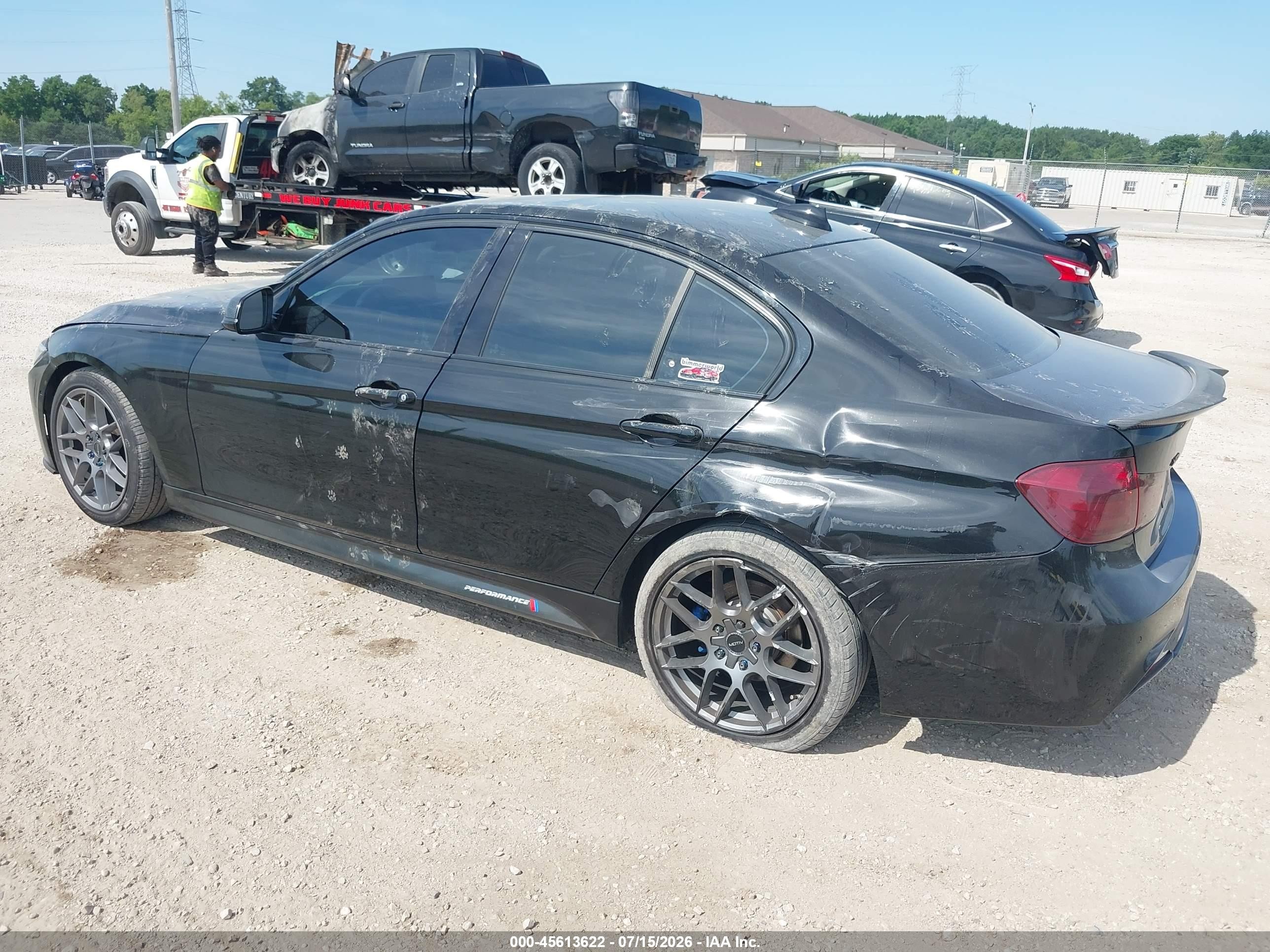 2015 Bmw 320i Xdrive Black vin: WBA3C3G51FNT52438