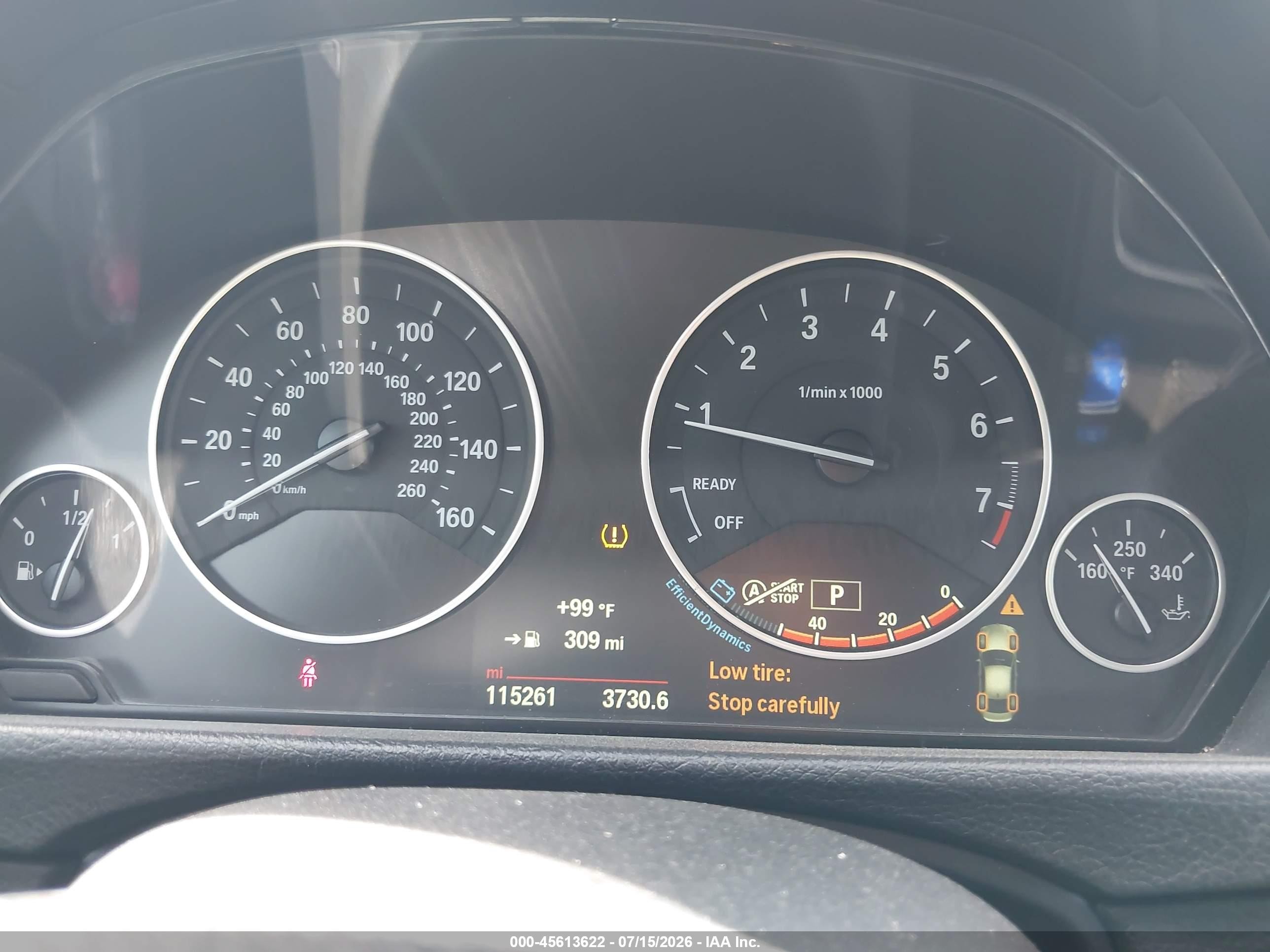 2015 Bmw 320i Xdrive Black vin: WBA3C3G51FNT52438