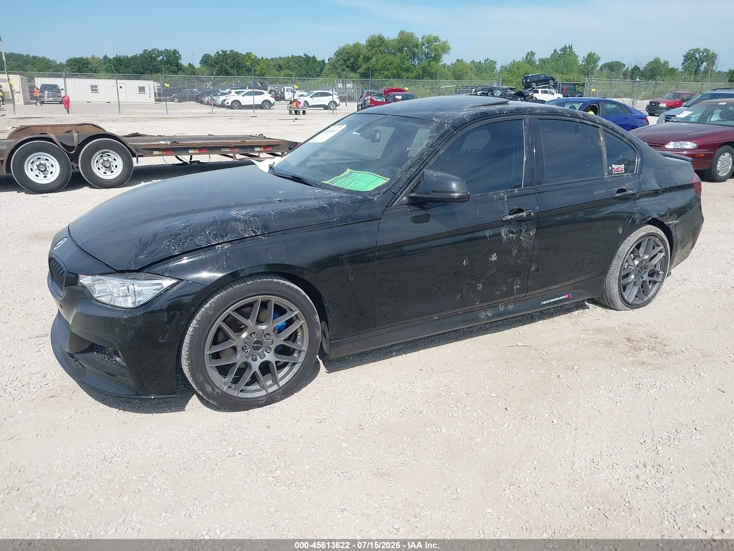 2015 Bmw 320i Xdrive Black vin: WBA3C3G51FNT52438