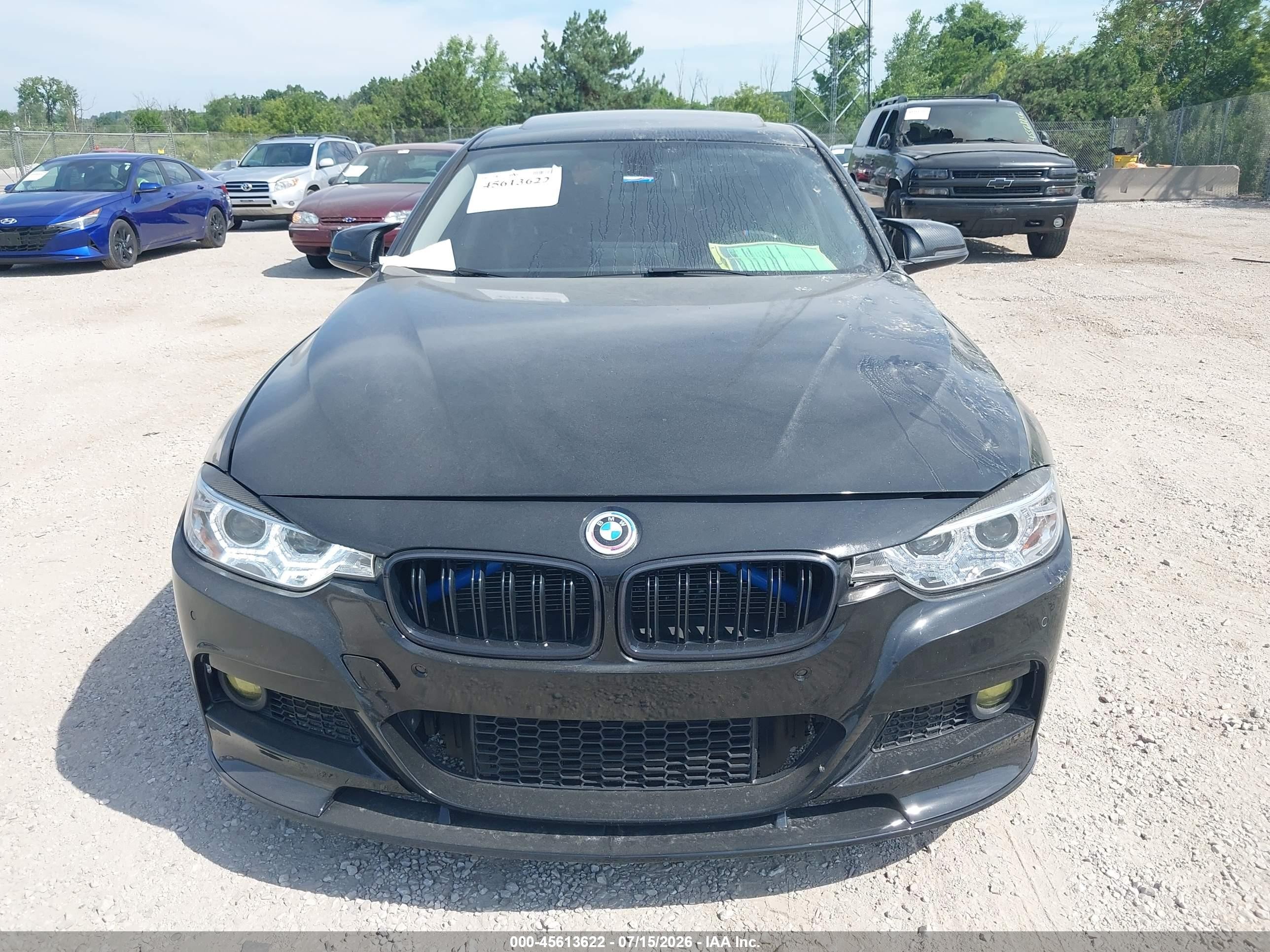 2015 Bmw 320i Xdrive Black vin: WBA3C3G51FNT52438