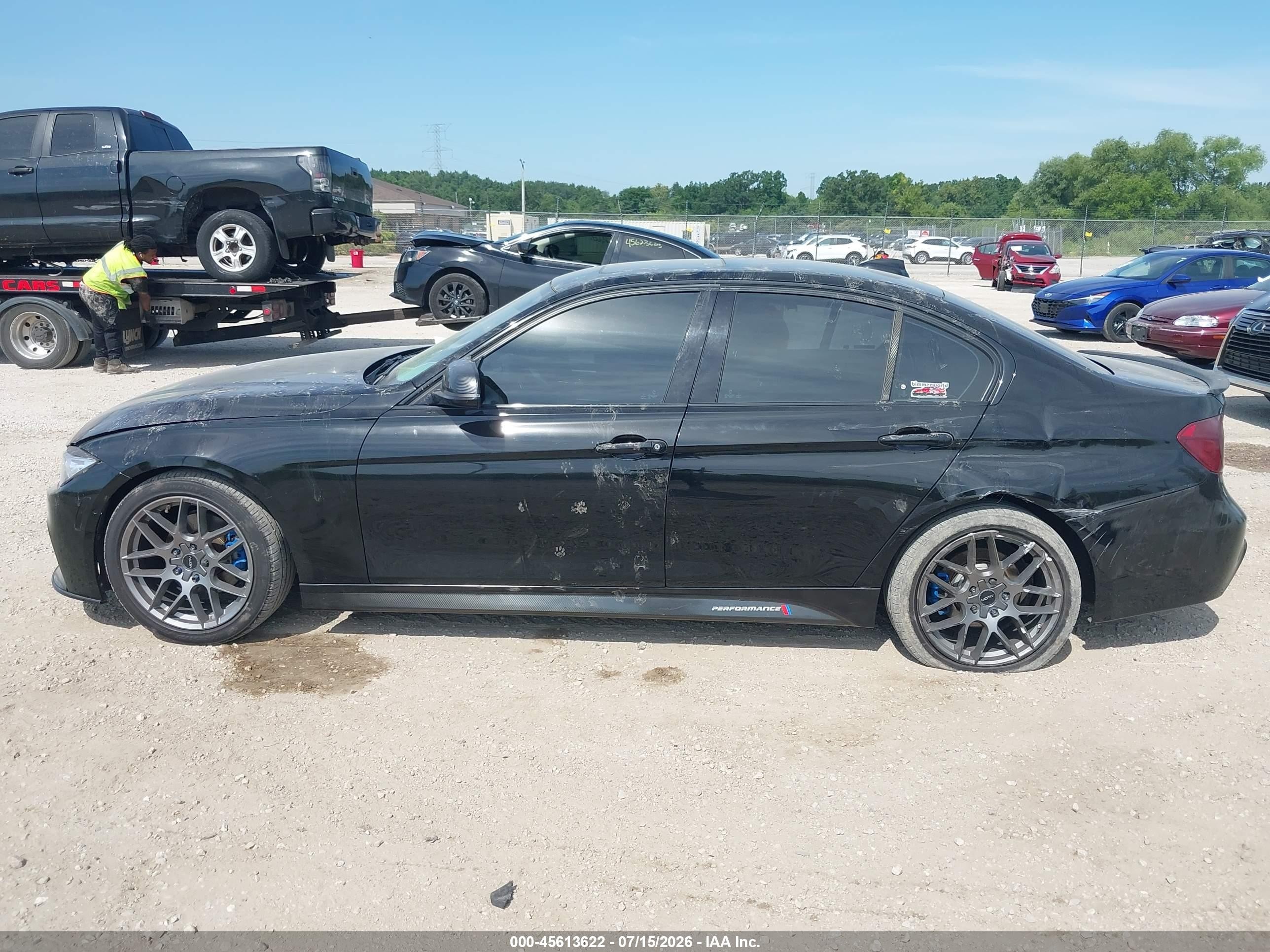 2015 Bmw 320i Xdrive Black vin: WBA3C3G51FNT52438