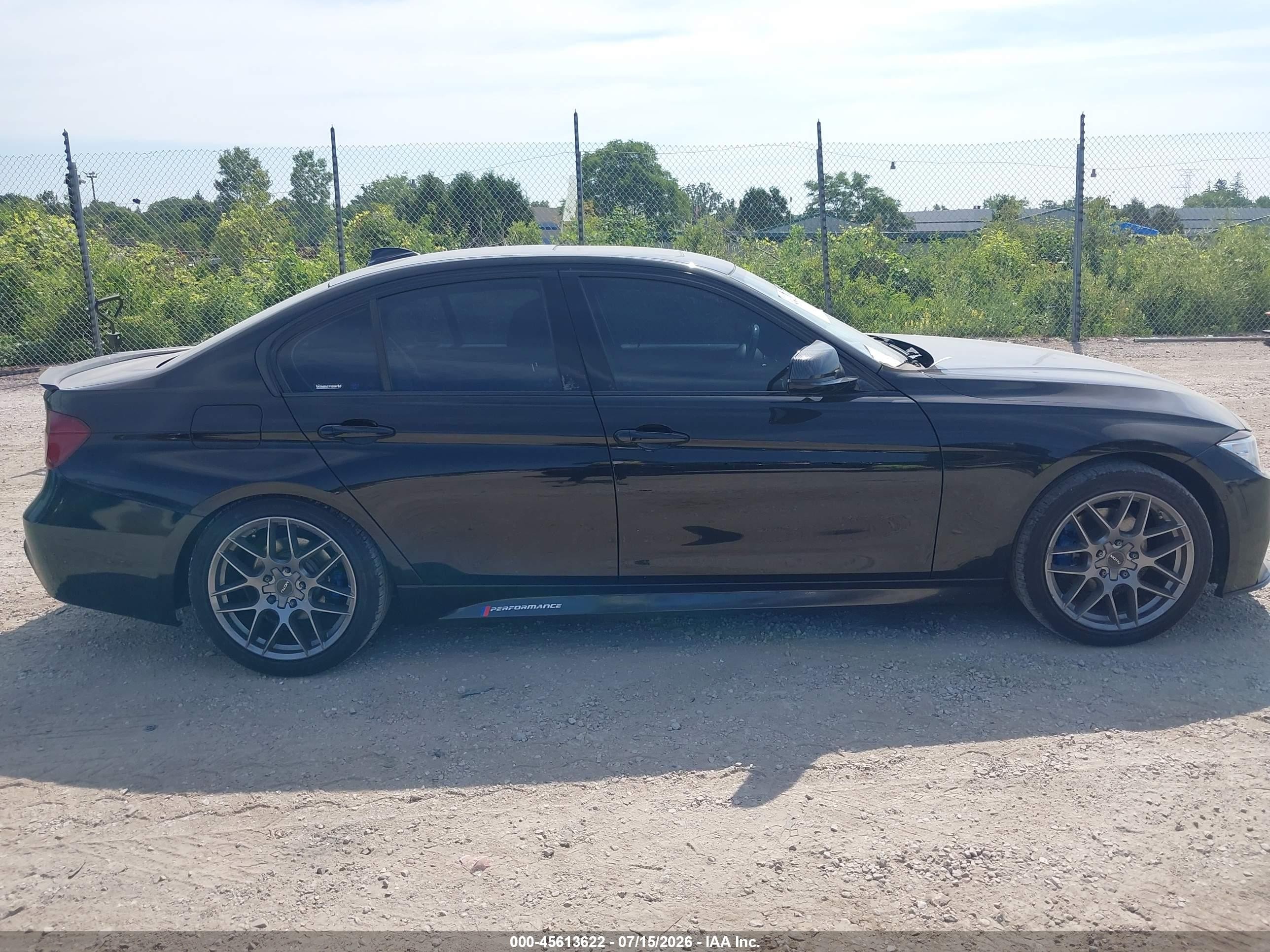 2015 Bmw 320i Xdrive Black vin: WBA3C3G51FNT52438