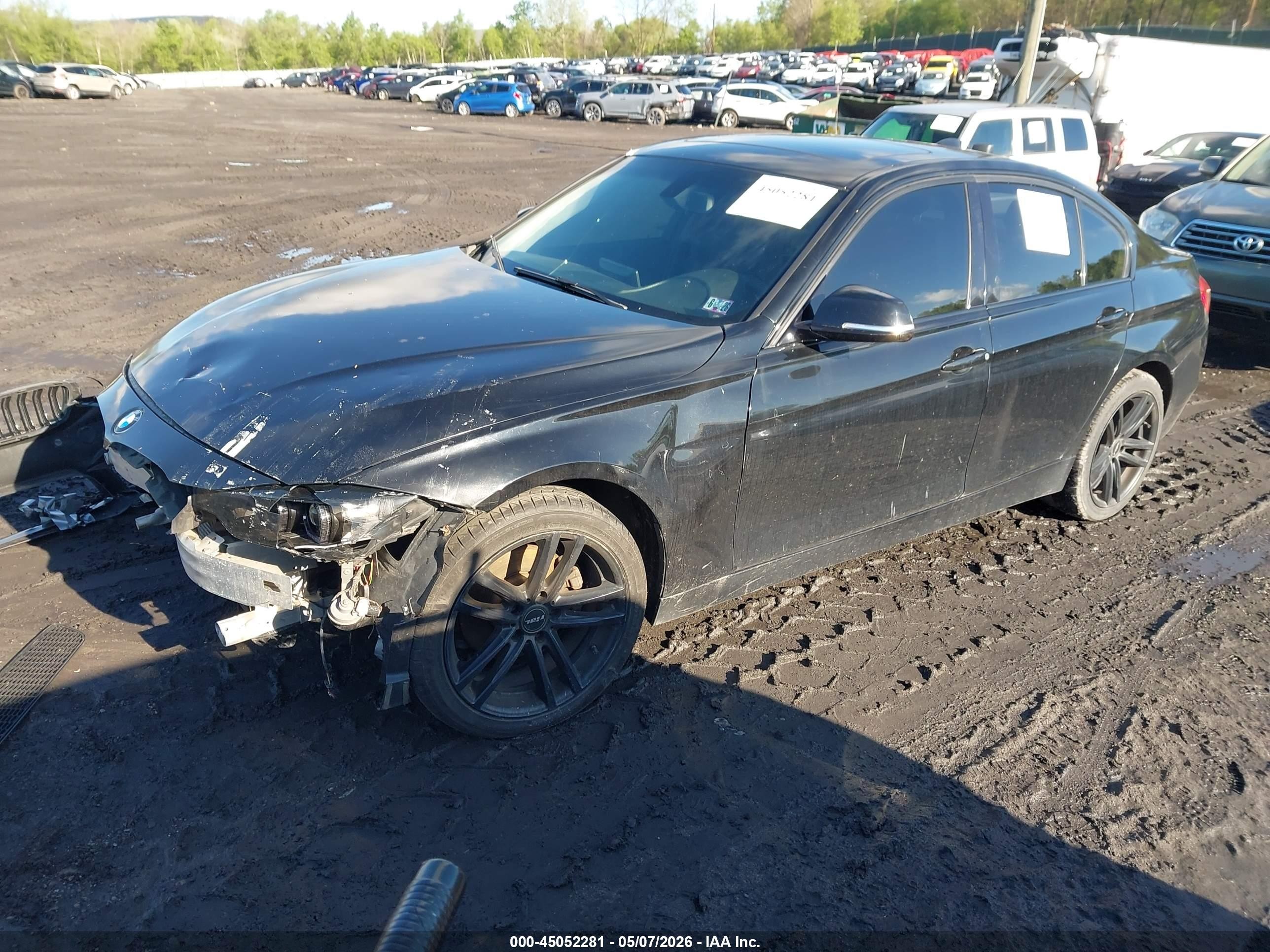 2015 Bmw 320i Xdrive Black vin: WBA3C3G52FNT52514