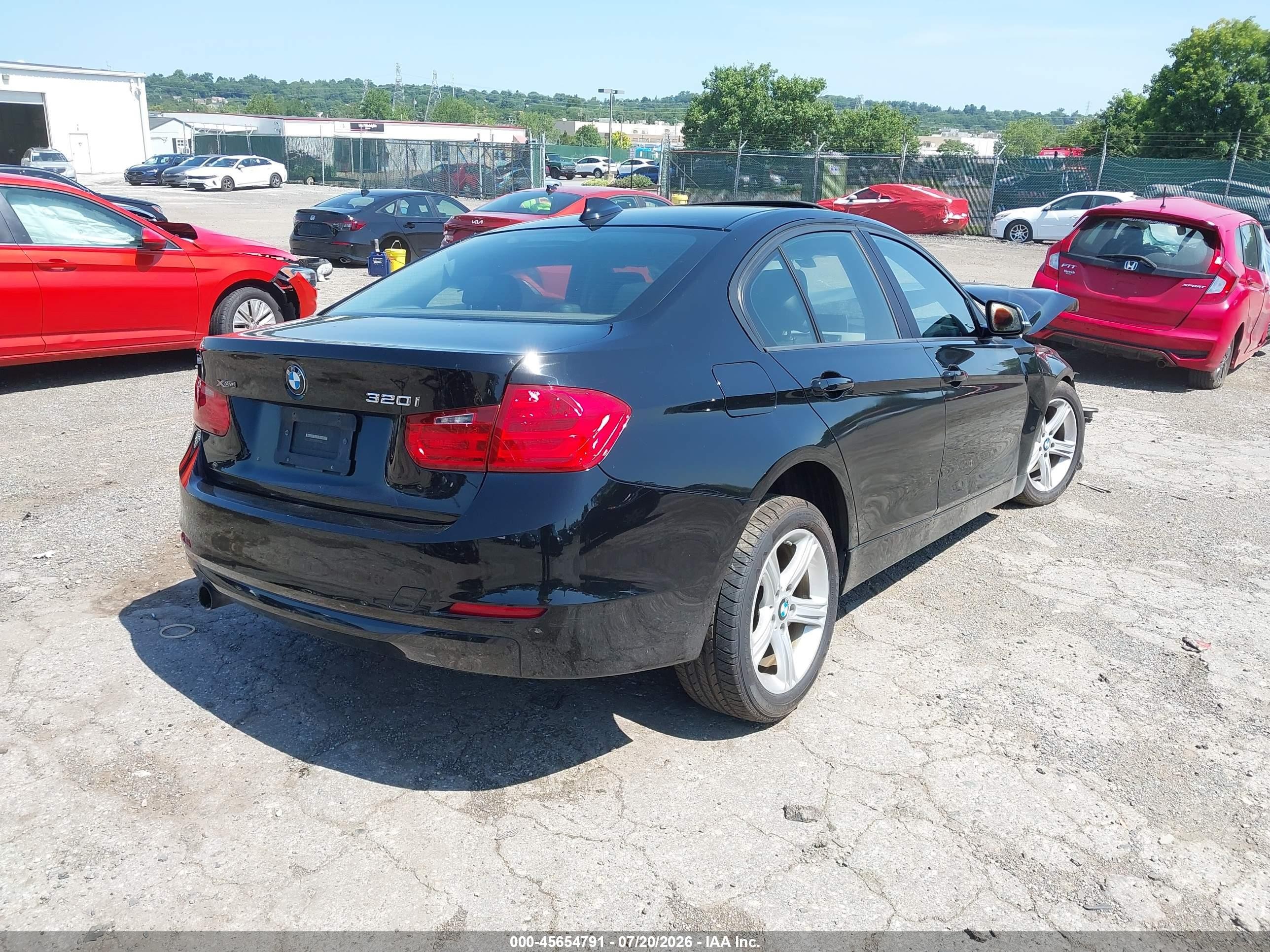 2014 Bmw 320i Xdrive Black vin: WBA3C3G53ENS69639