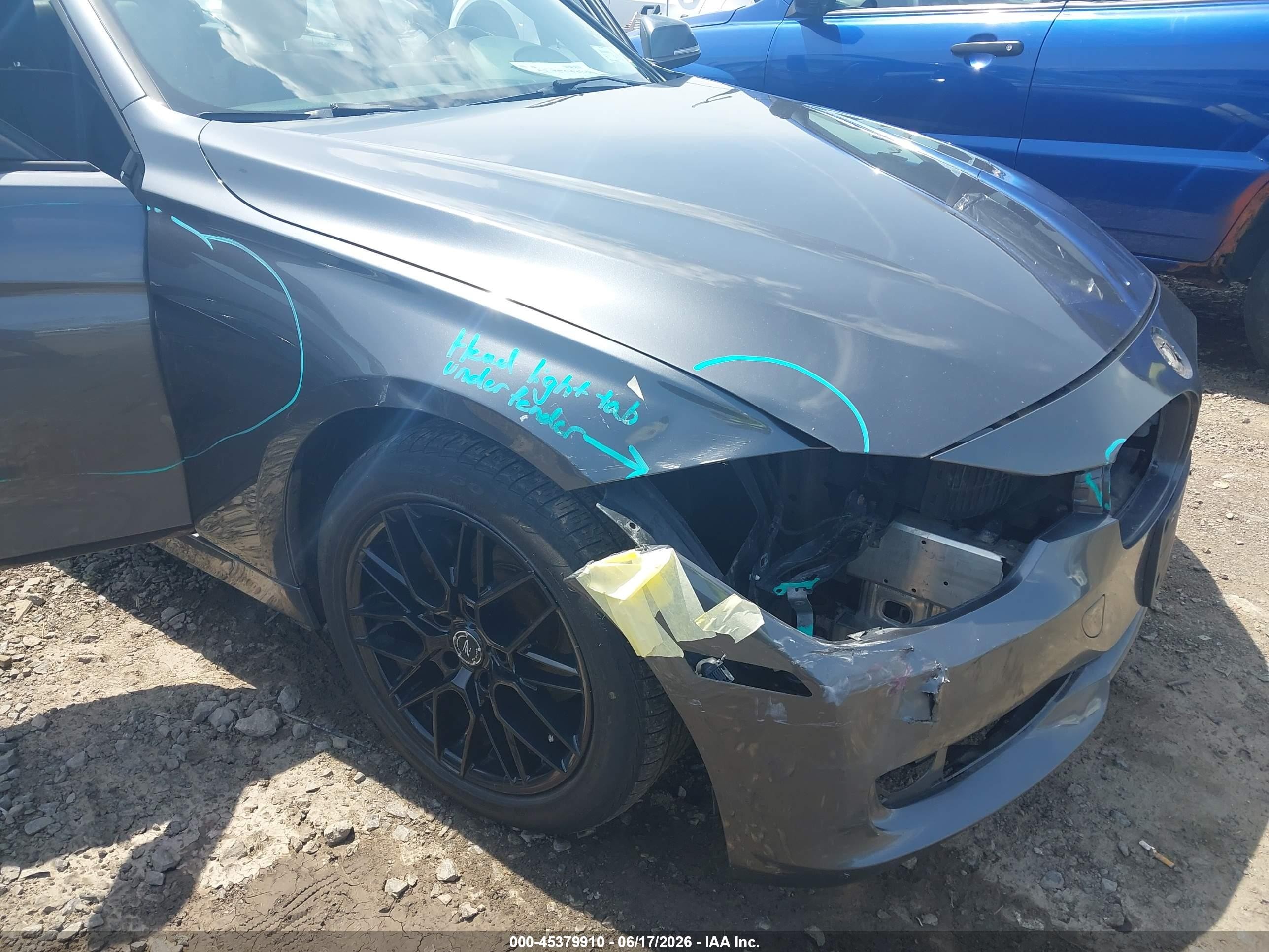 2014 Bmw 320i Xdrive Gray vin: WBA3C3G53ENS71472