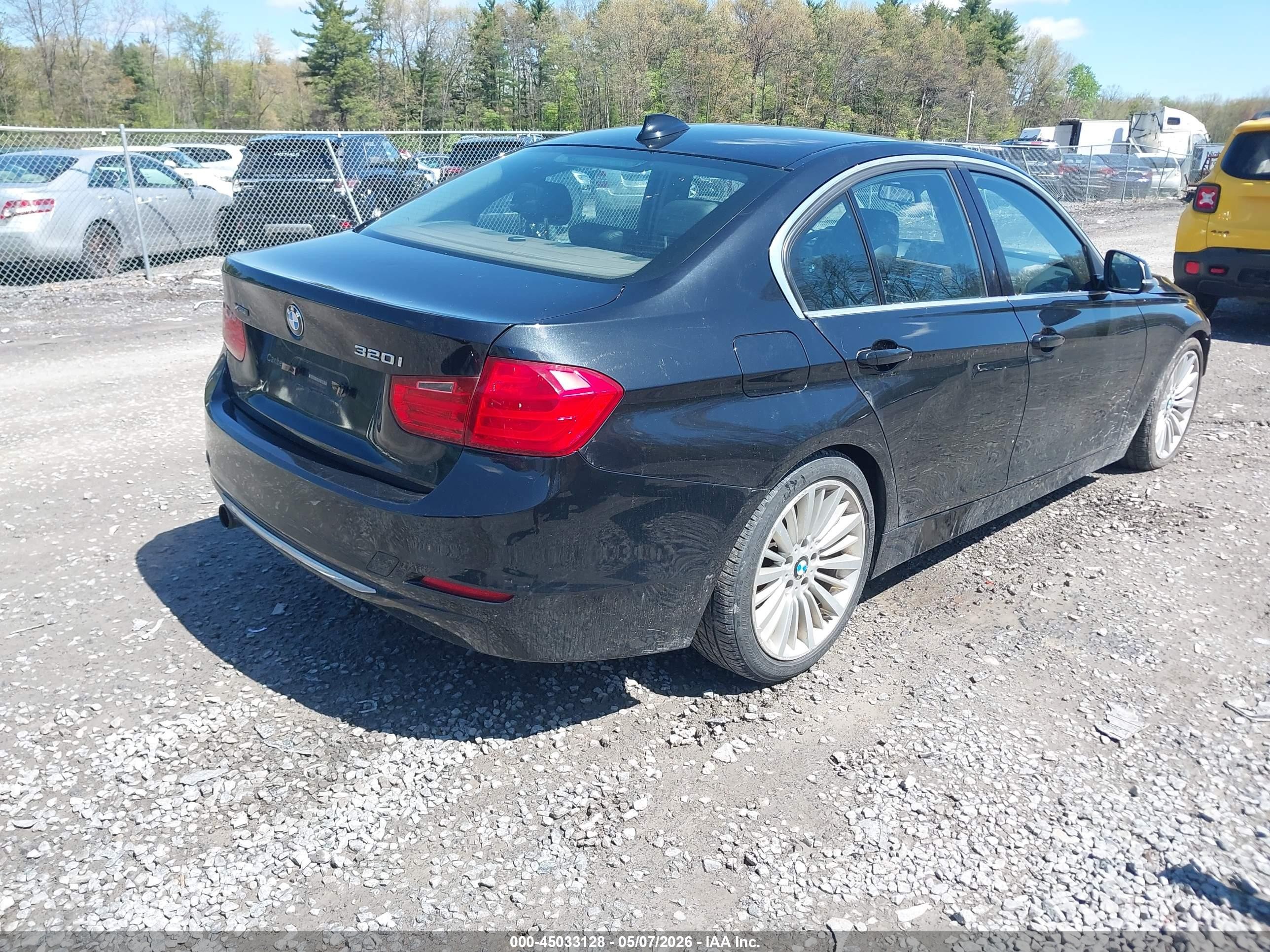 2015 Bmw 320i Xdrive Black vin: WBA3C3G54FNS73037