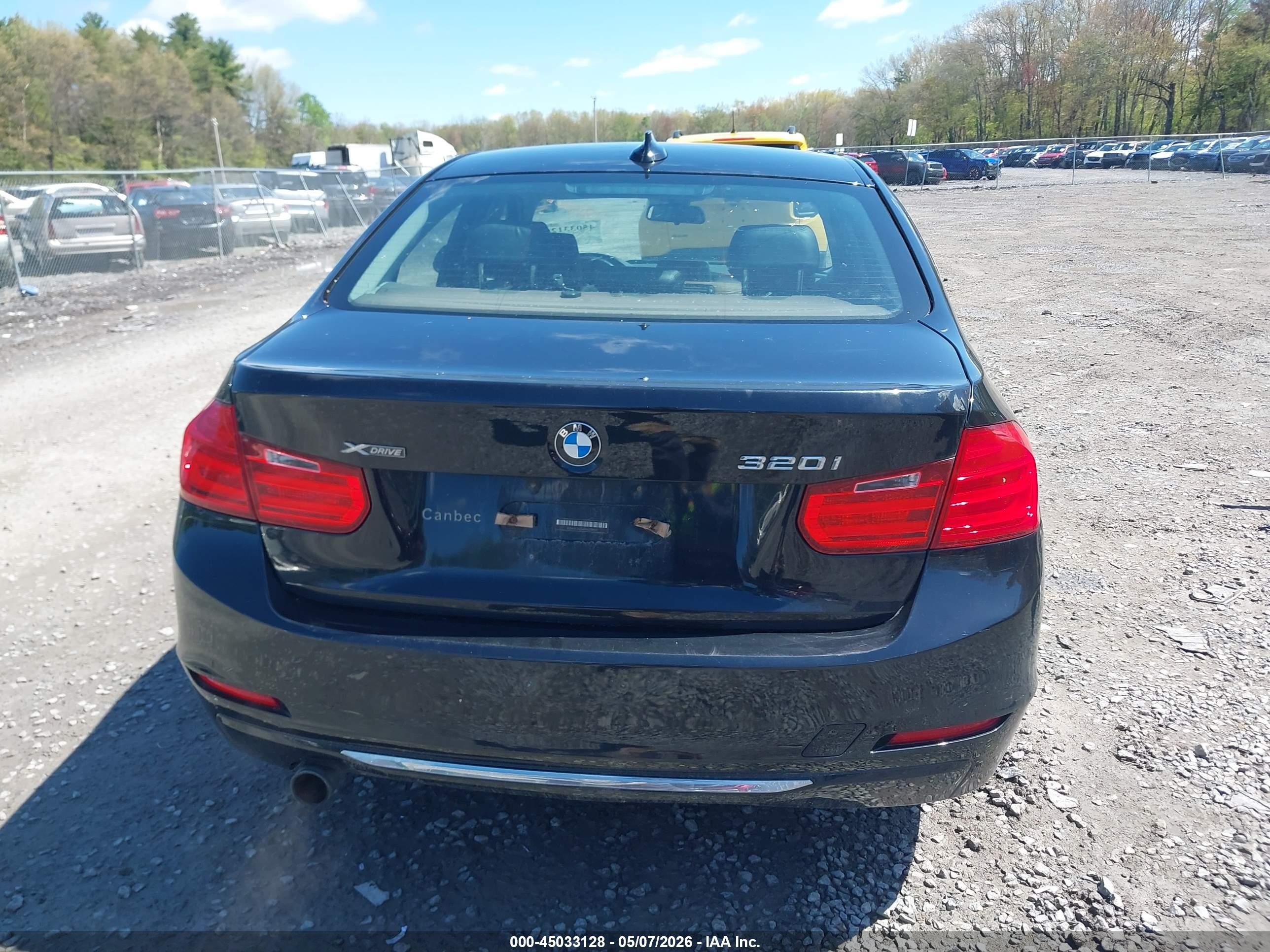 2015 Bmw 320i Xdrive Black vin: WBA3C3G54FNS73037