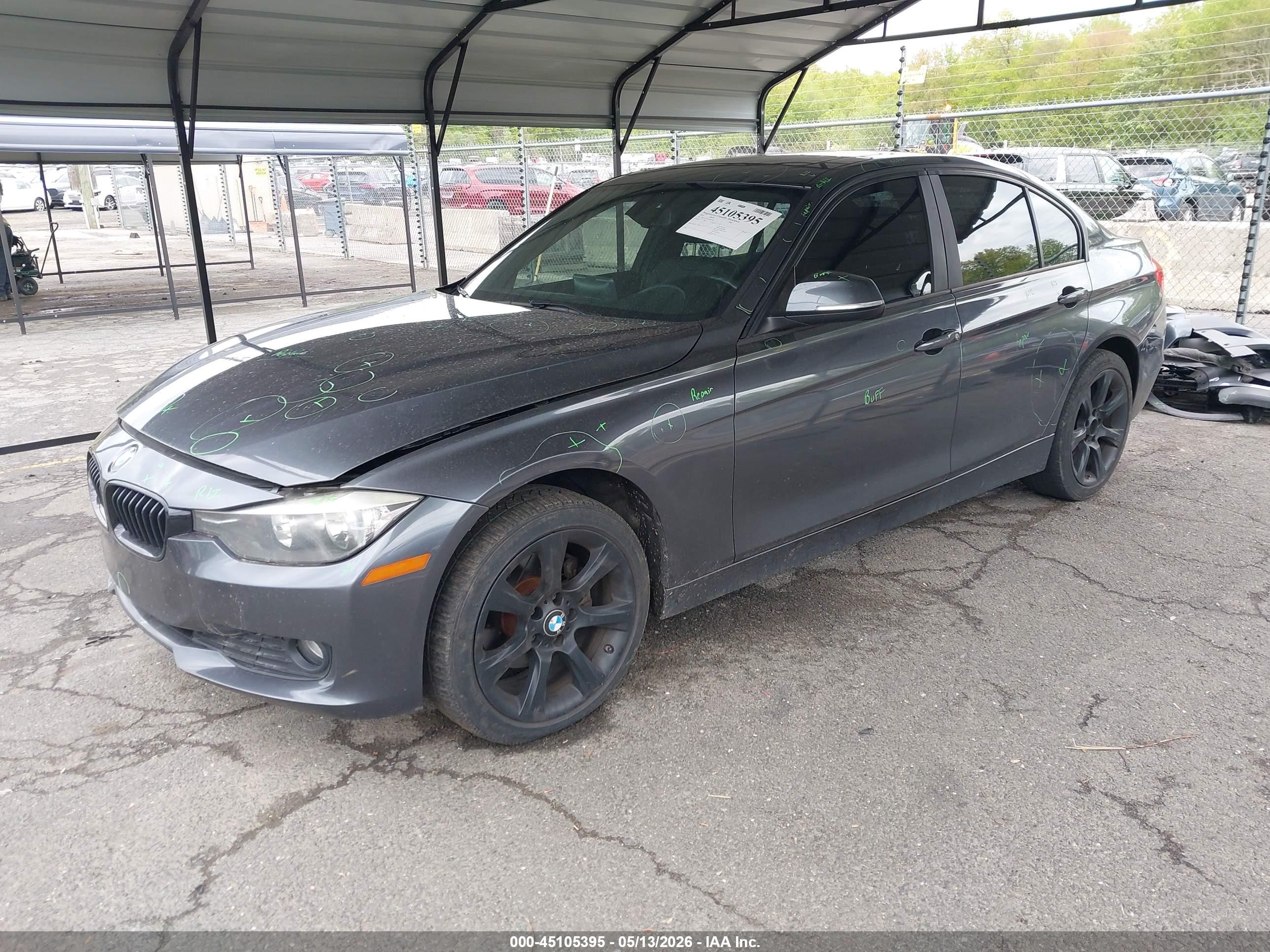 2014 Bmw 320i Xdrive Gray vin: WBA3C3G55ENS72431