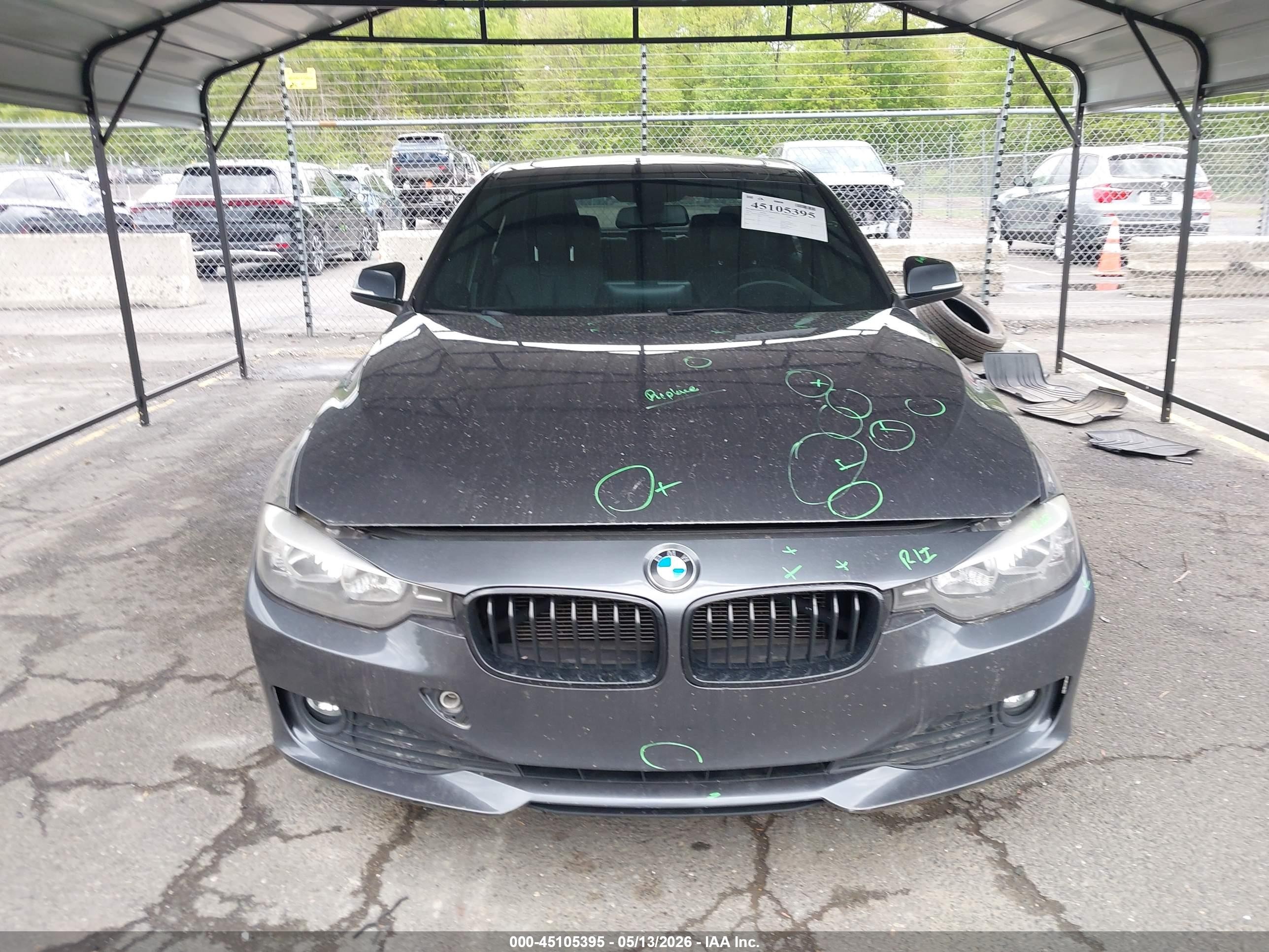 2014 Bmw 320i Xdrive Gray vin: WBA3C3G55ENS72431
