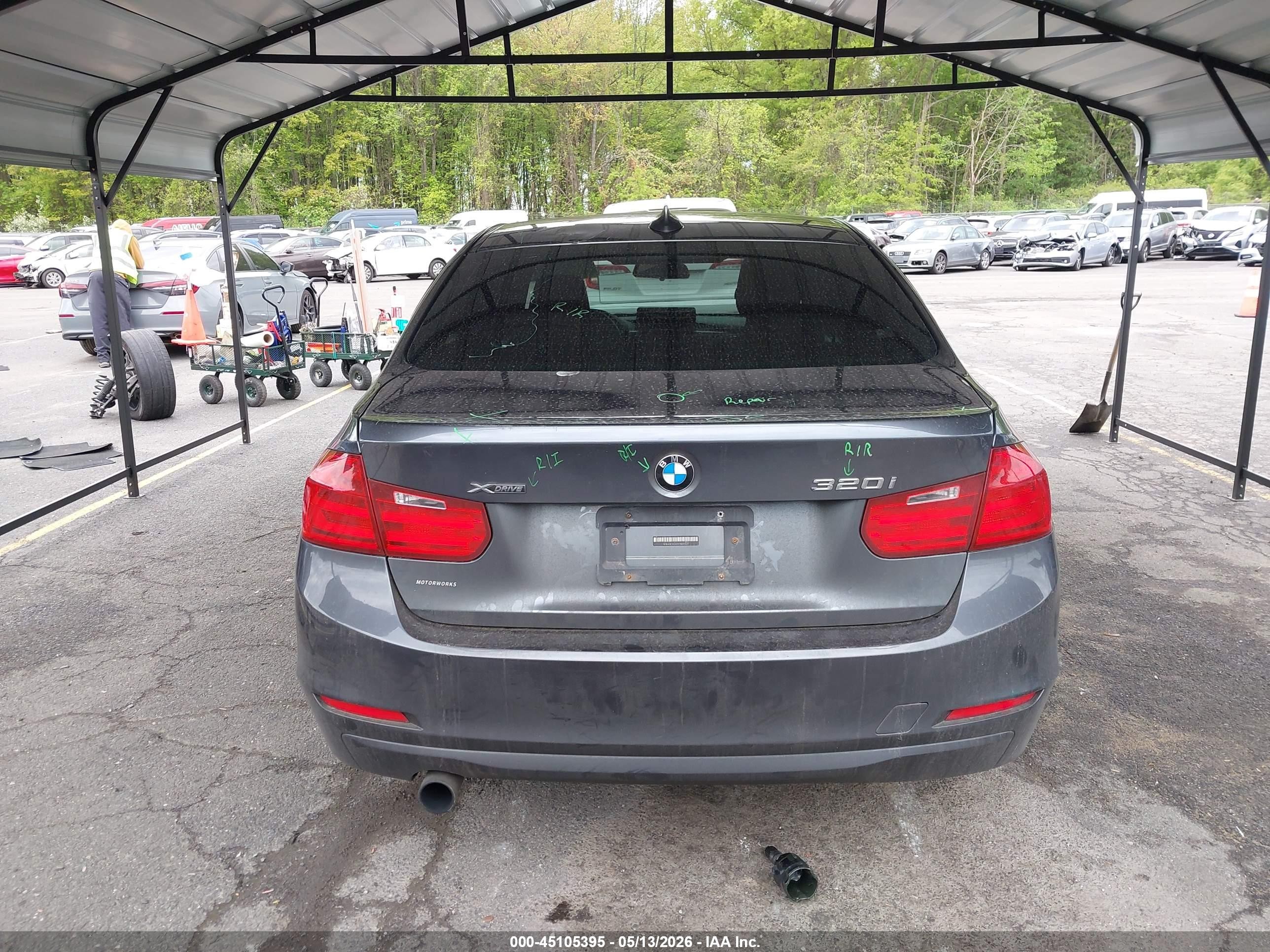 2014 Bmw 320i Xdrive Gray vin: WBA3C3G55ENS72431