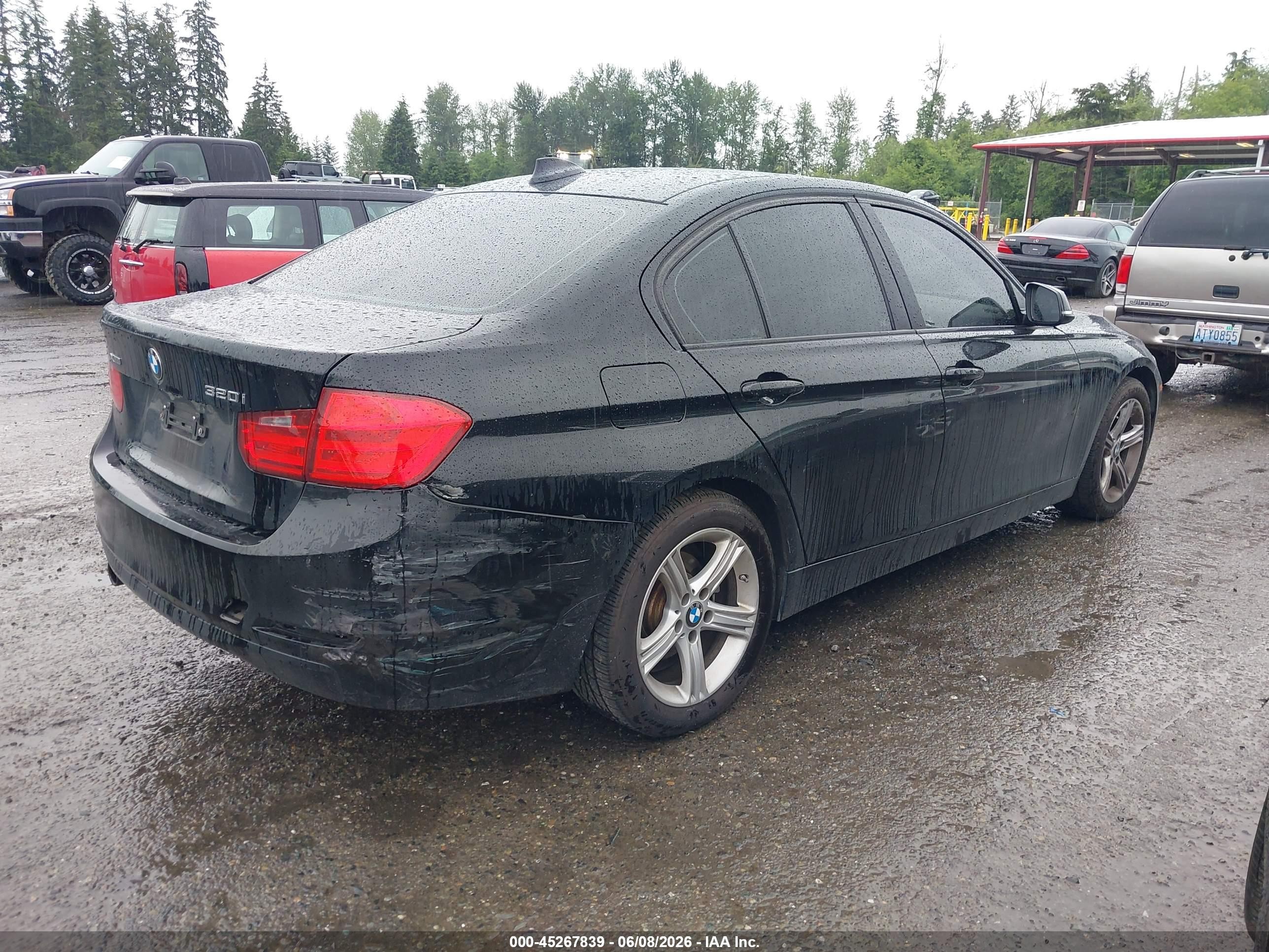 2014 Bmw 320i Xdrive Black vin: WBA3C3G56ENR25719