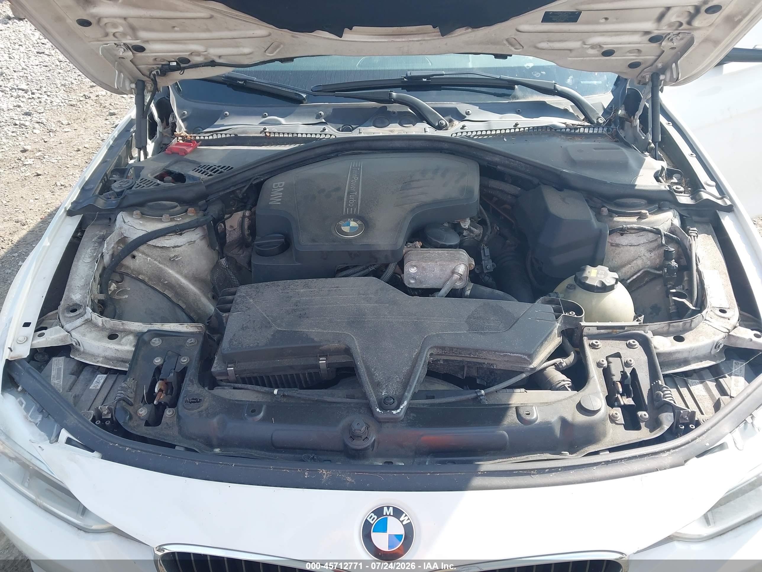 2015 Bmw 320i Xdrive White vin: WBA3C3G56FNS76232