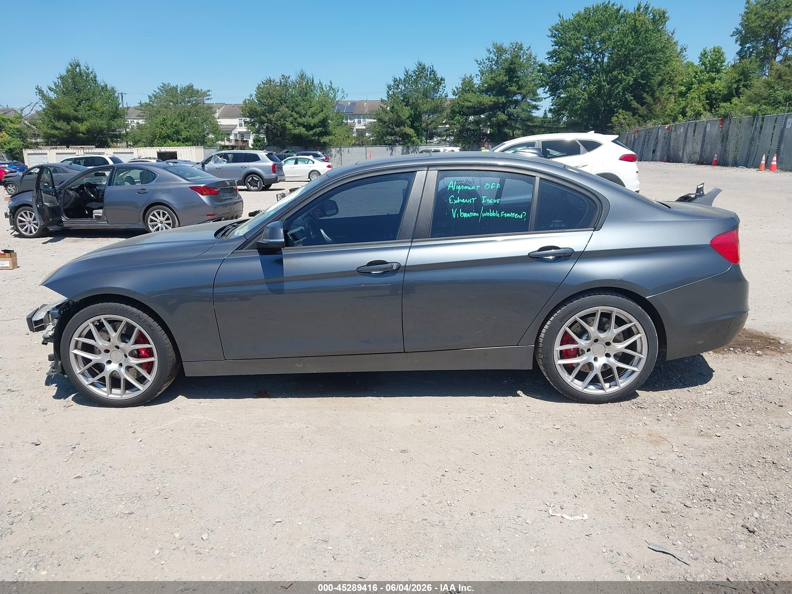 2015 Bmw 320i Xdrive Gray vin: WBA3C3G57FNS73517