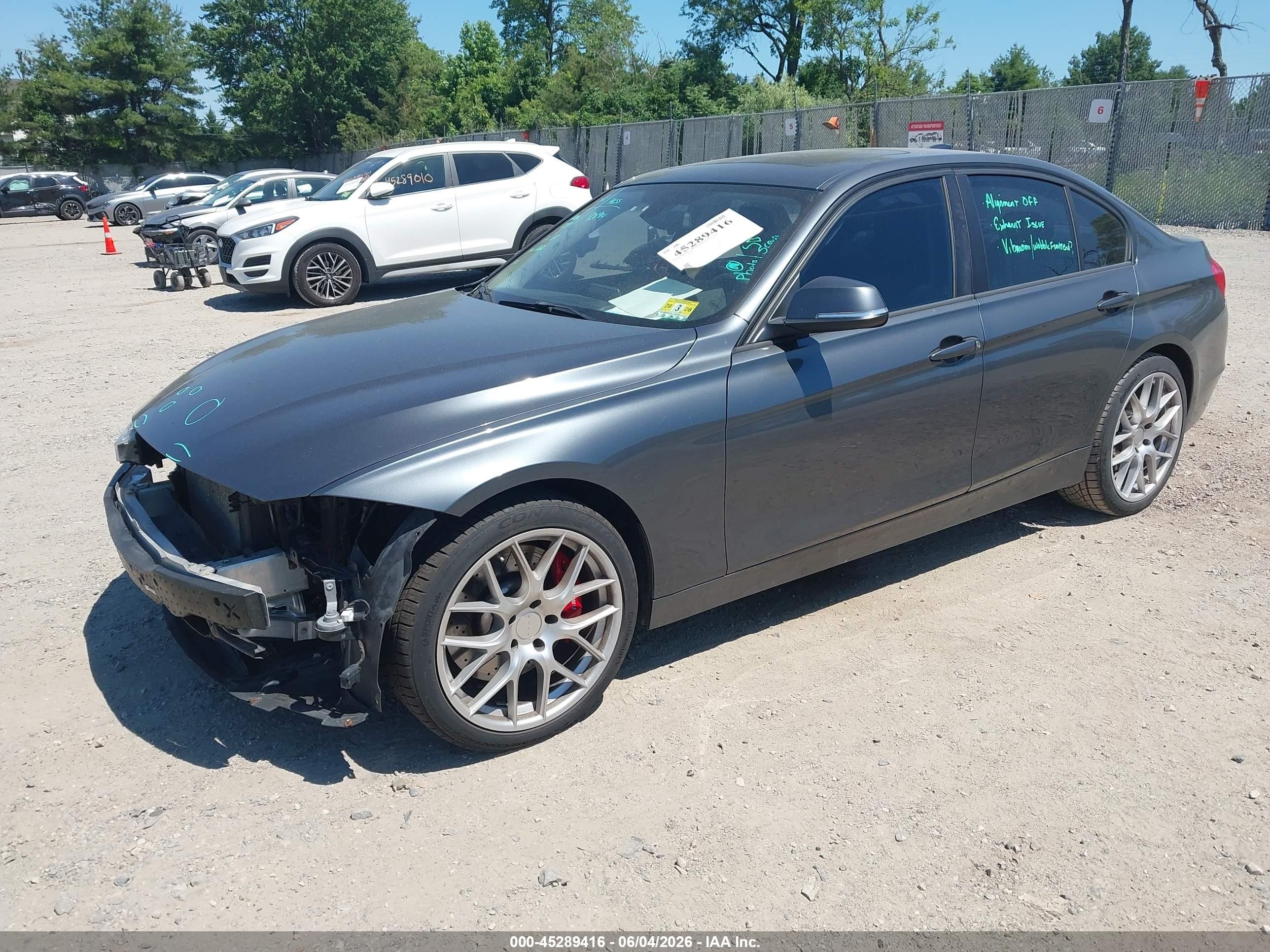 2015 Bmw 320i Xdrive Gray vin: WBA3C3G57FNS73517