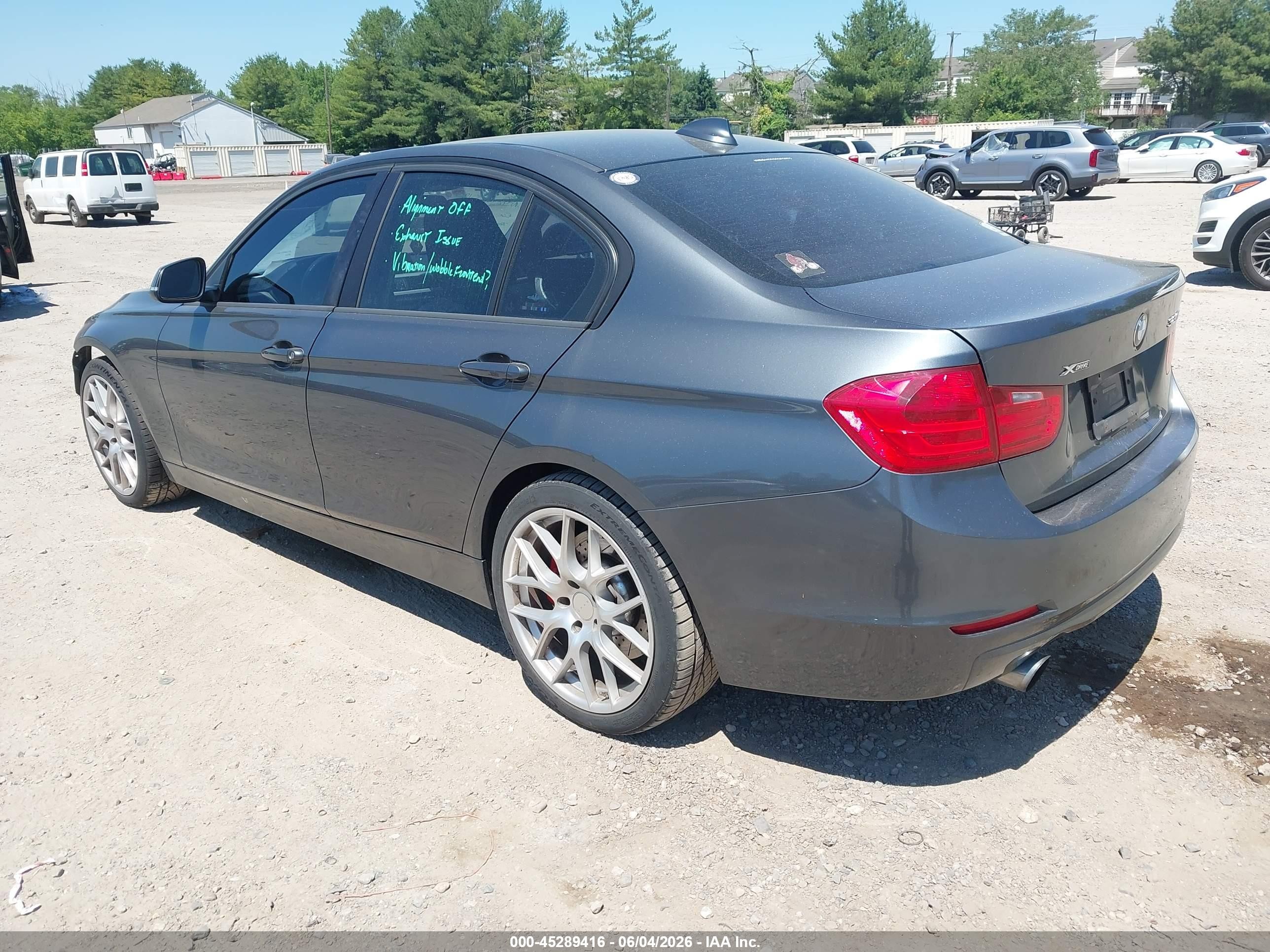 2015 Bmw 320i Xdrive Gray vin: WBA3C3G57FNS73517