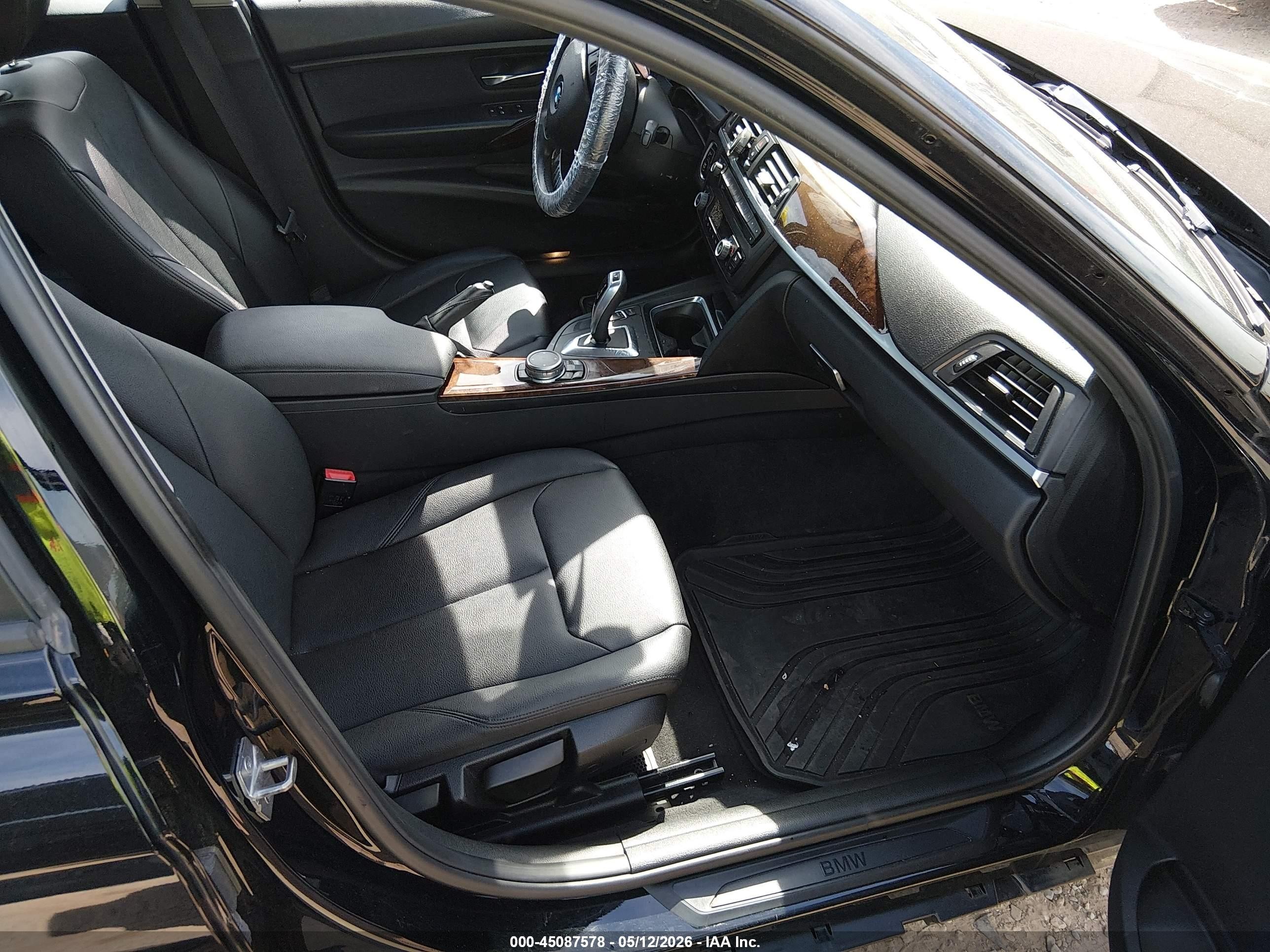 2015 Bmw 320i Xdrive Black vin: WBA3C3G57FNS76319