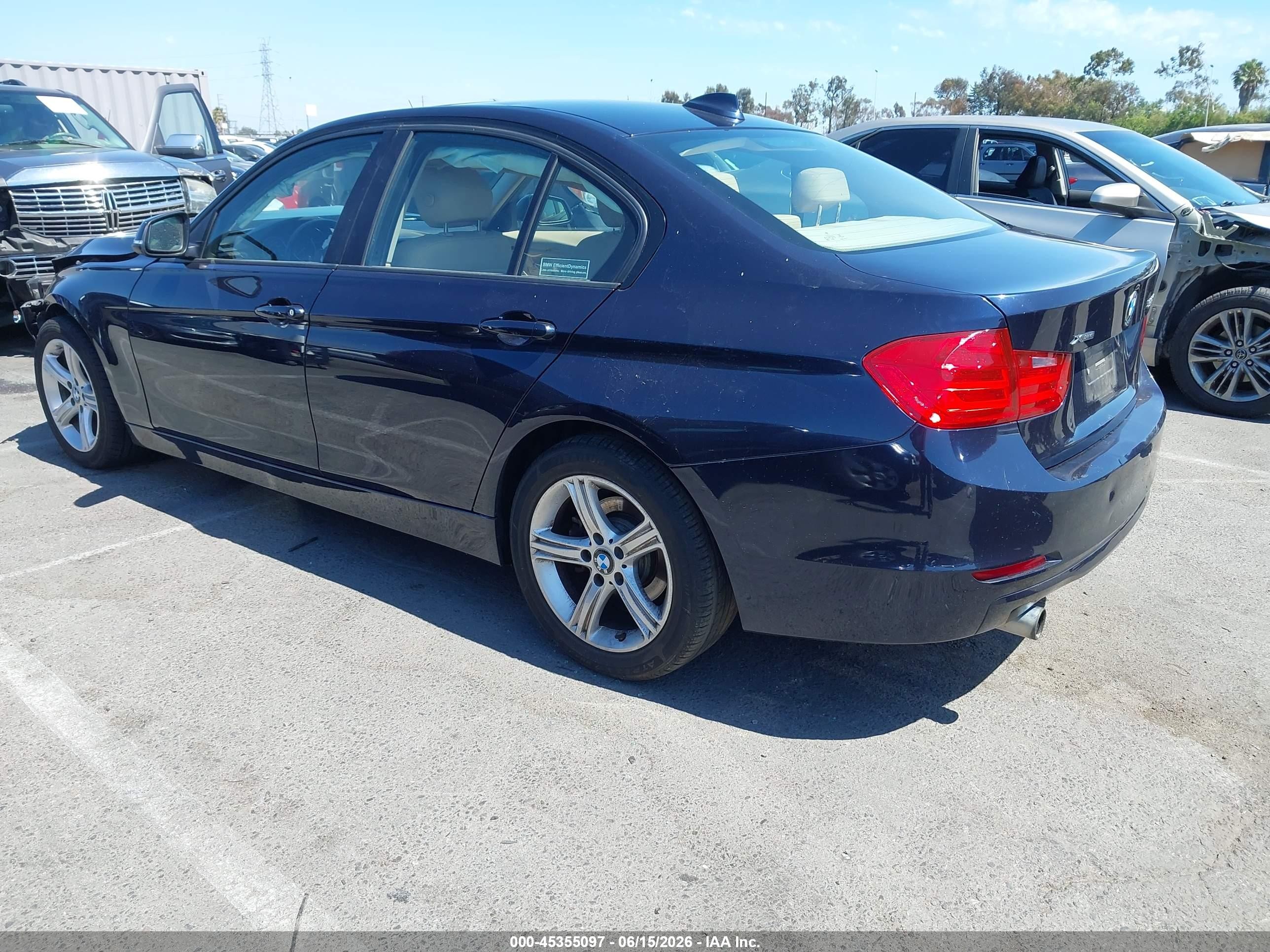 2015 Bmw 320i Xdrive Blue vin: WBA3C3G58FNS73414
