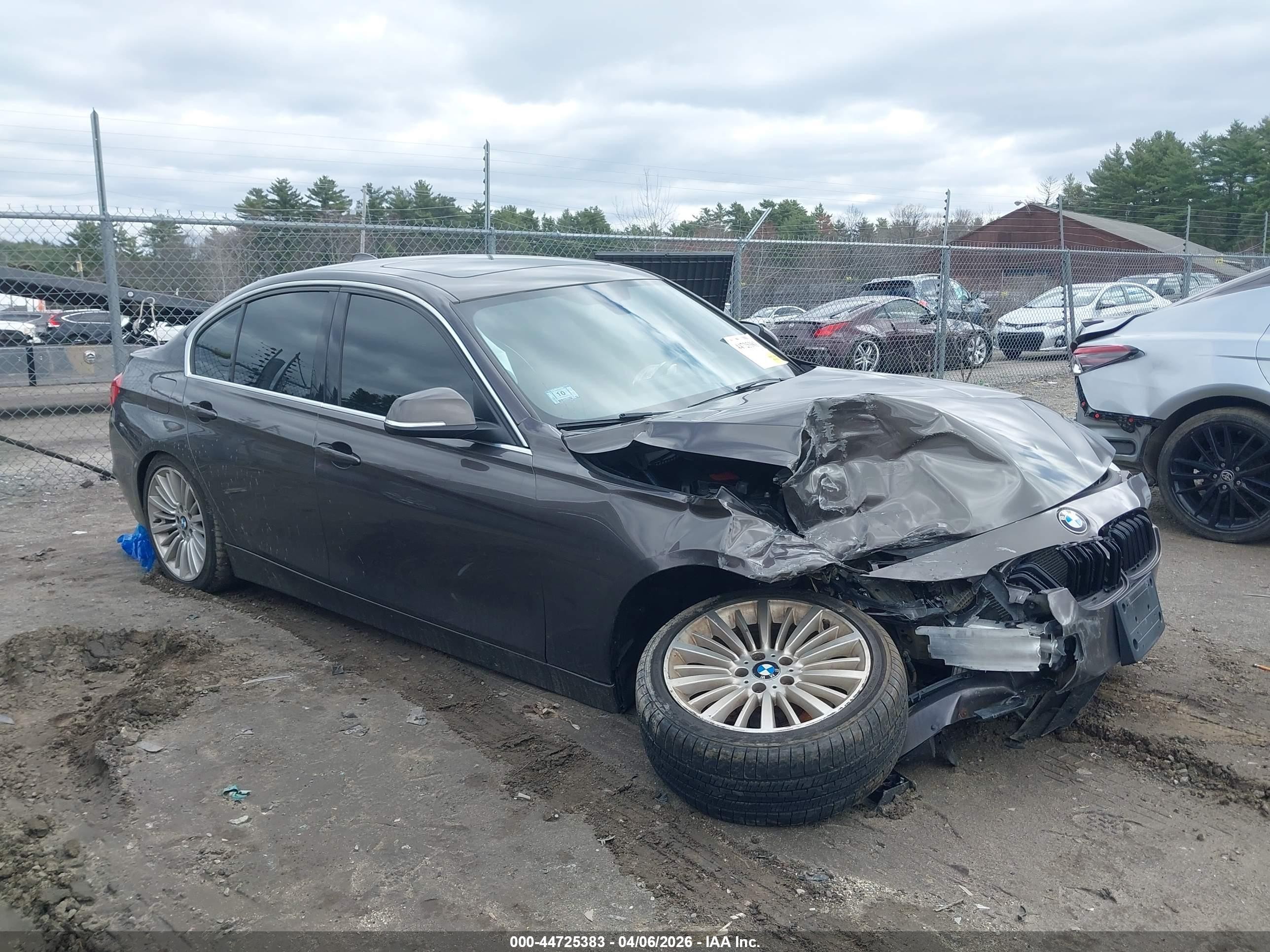 2015 Bmw 320i Xdrive Gray vin: WBA3C3G58FNS75700