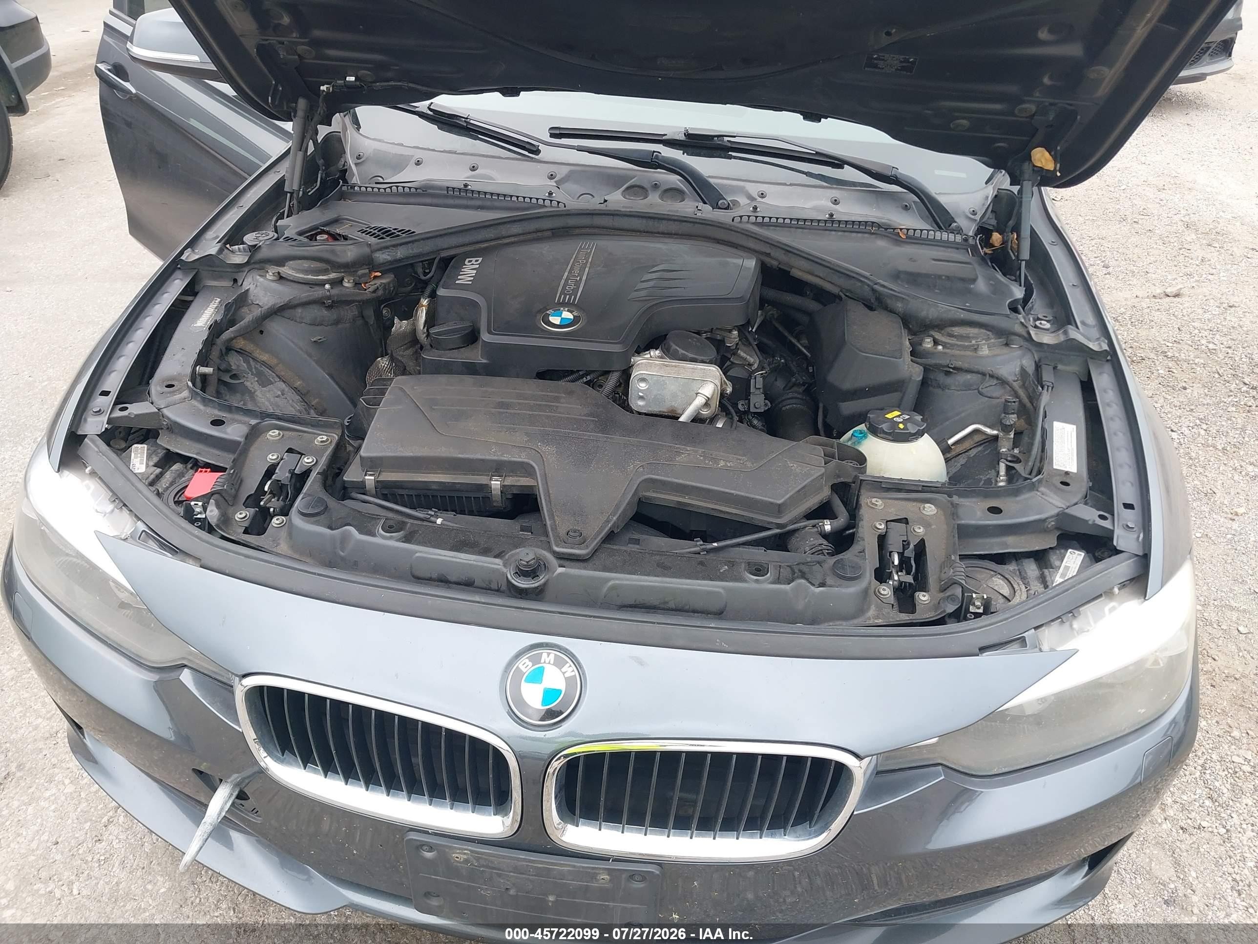 2015 Bmw 320i Xdrive Gray vin: WBA3C3G59FNS76533