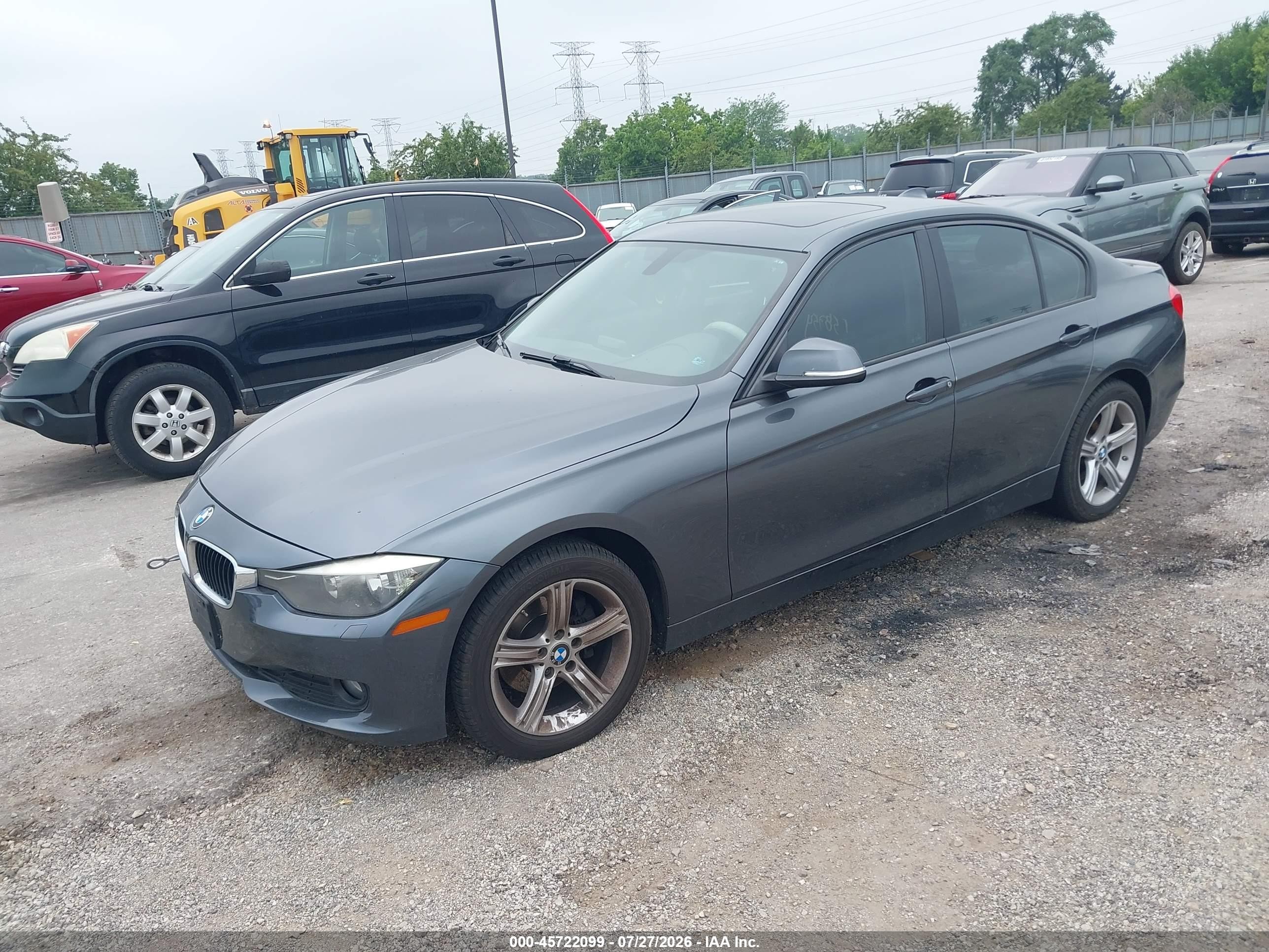 2015 Bmw 320i Xdrive Gray vin: WBA3C3G59FNS76533