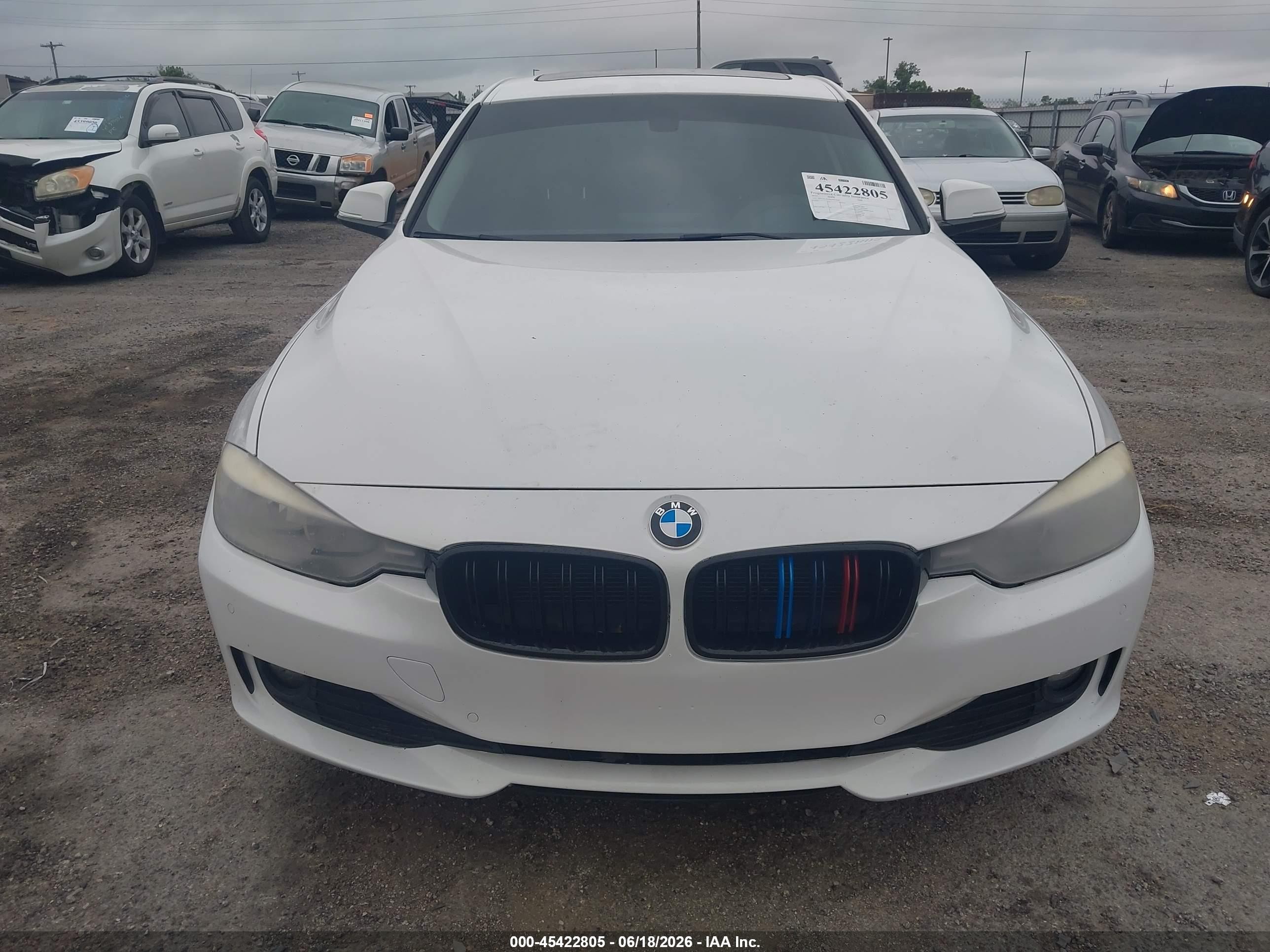 2015 Bmw 320i Xdrive White vin: WBA3C3G5XFNS74385
