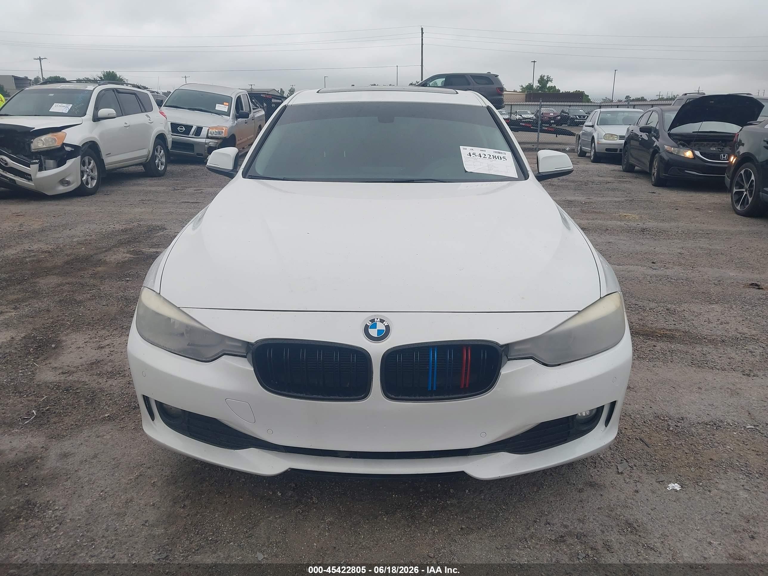 2015 Bmw 320i Xdrive White vin: WBA3C3G5XFNS74385